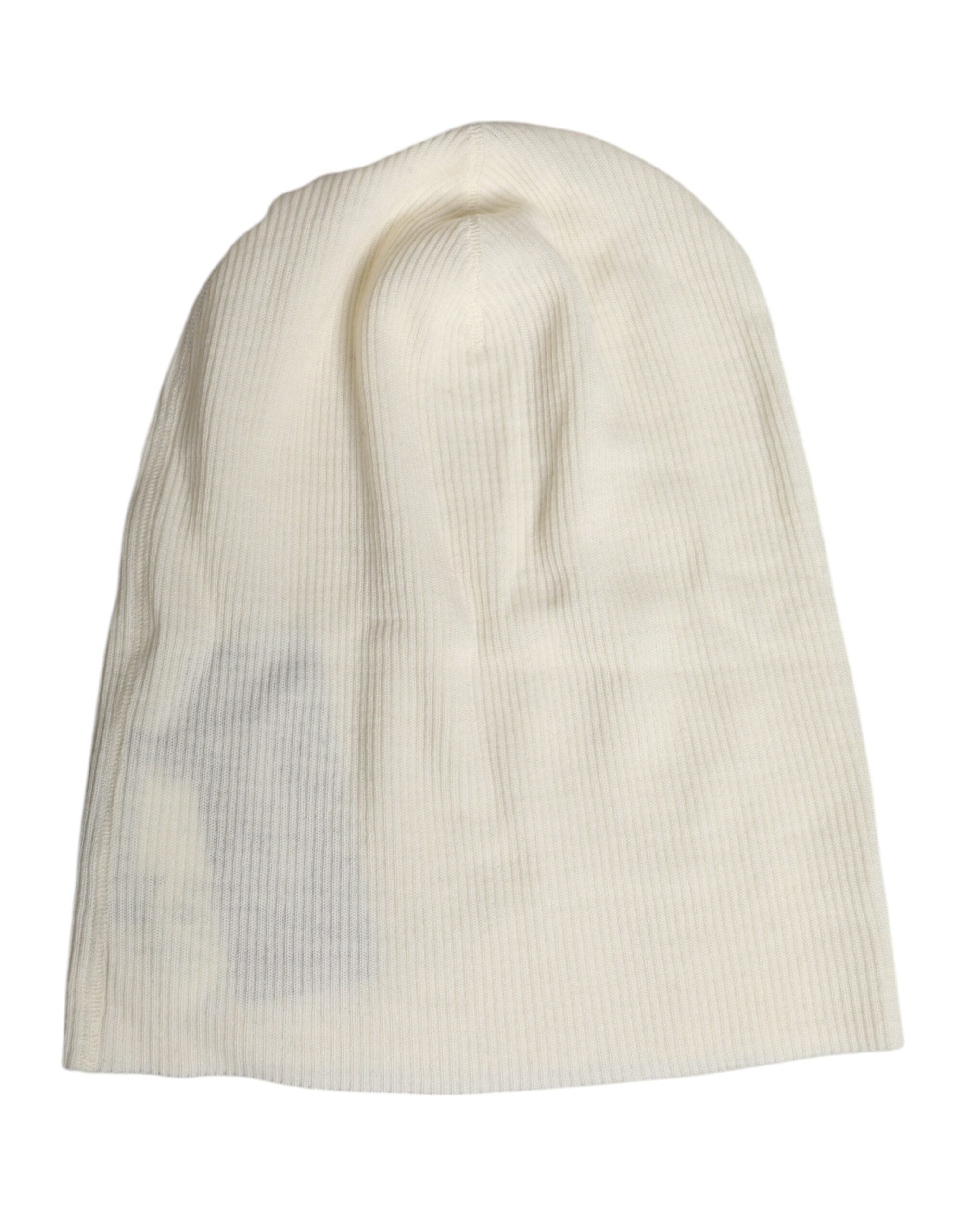 Dolce & Gabbana Beige Stickad Mössa i Ullblandning