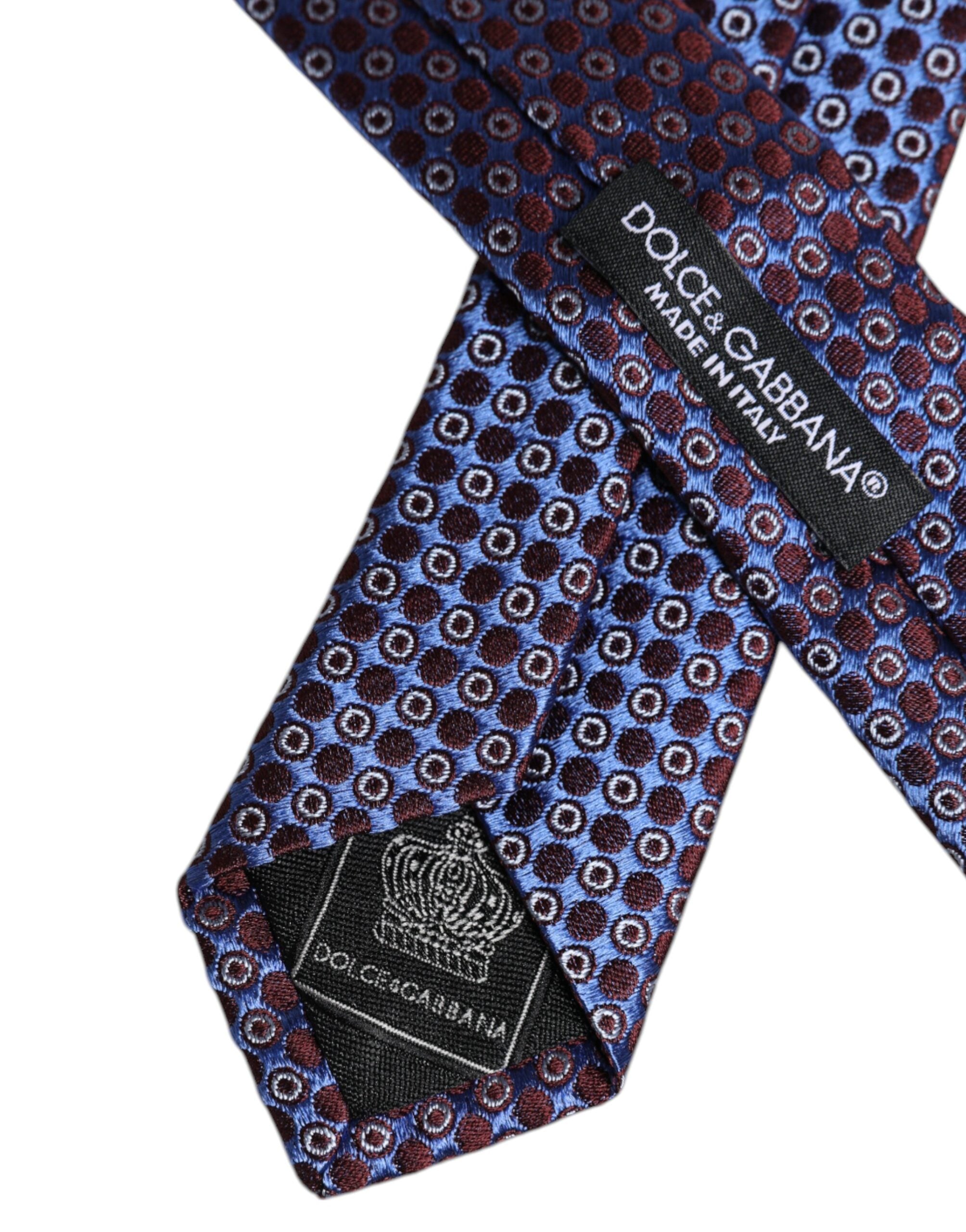 Dolce & Gabbana Flerfärgad Cirklar Justerbar Sidenslips