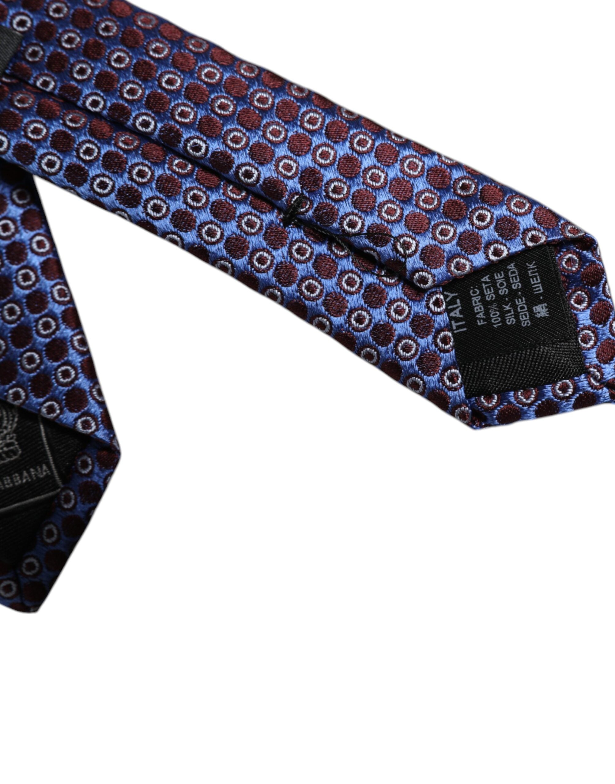 Dolce & Gabbana Flerfärgad Cirklar Justerbar Sidenslips
