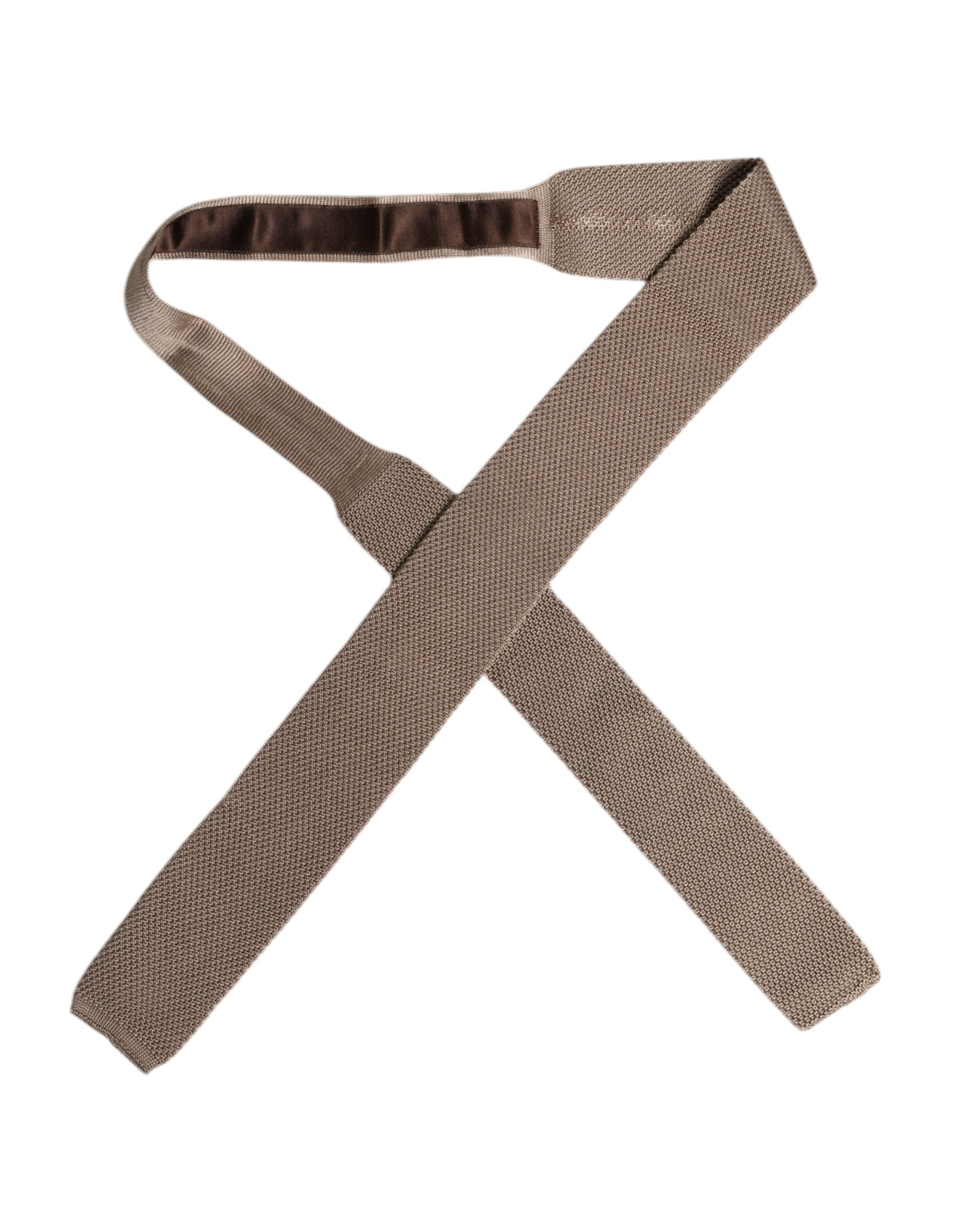 Dolce & Gabbana Brun Justerbar Slips i Siden