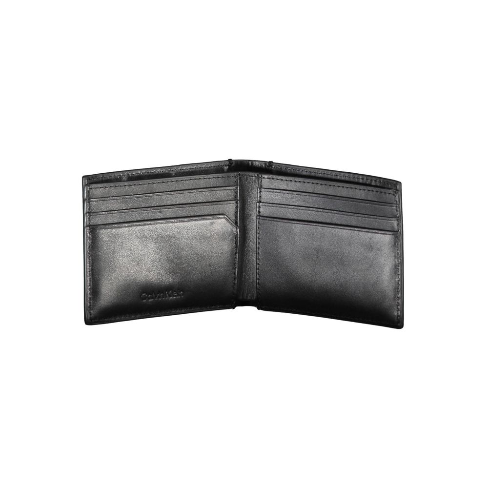 Calvin Klein svart Eco Leather herrplånbok