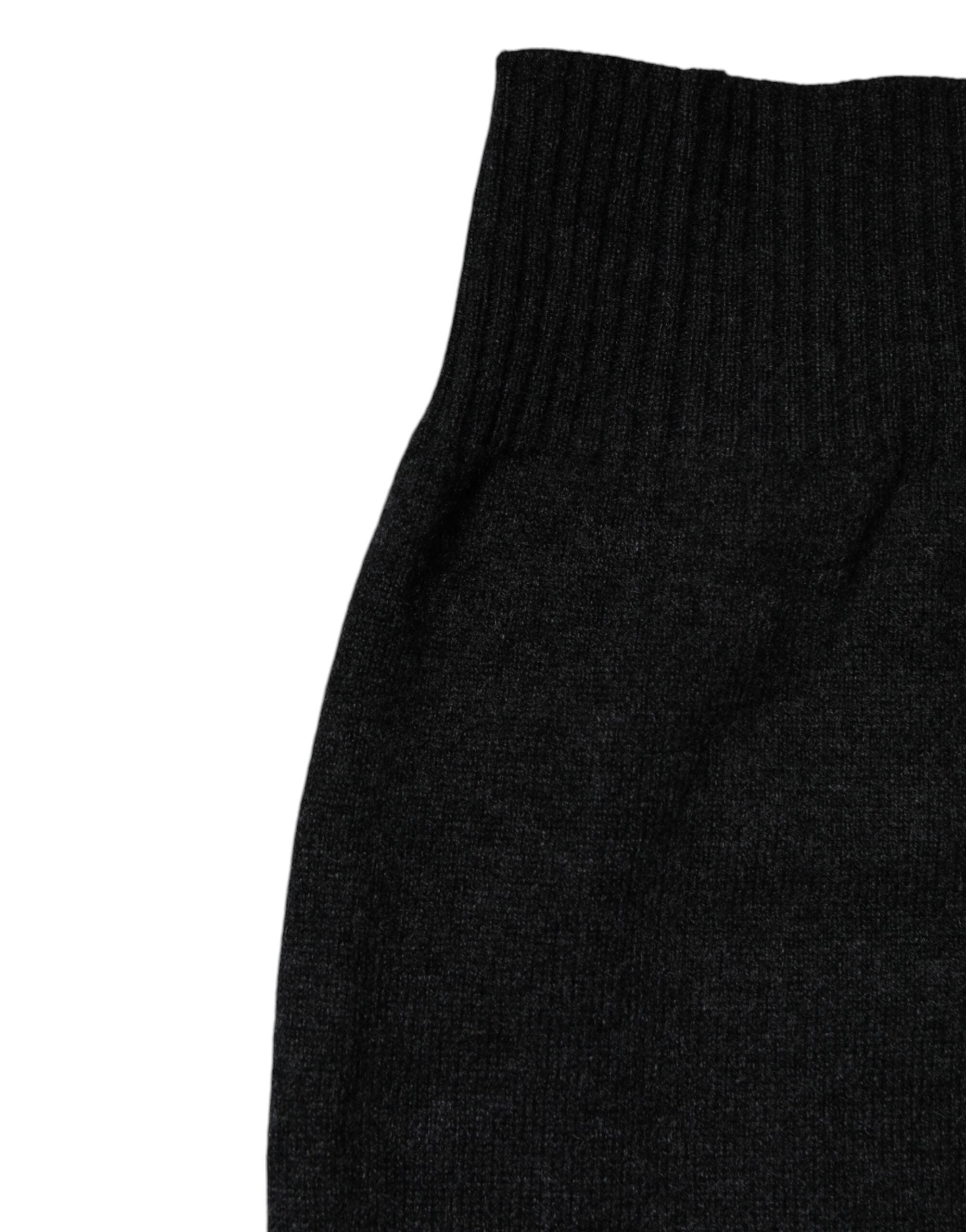Dolce & Gabbana Svart Kashmir Stickad Halsduk