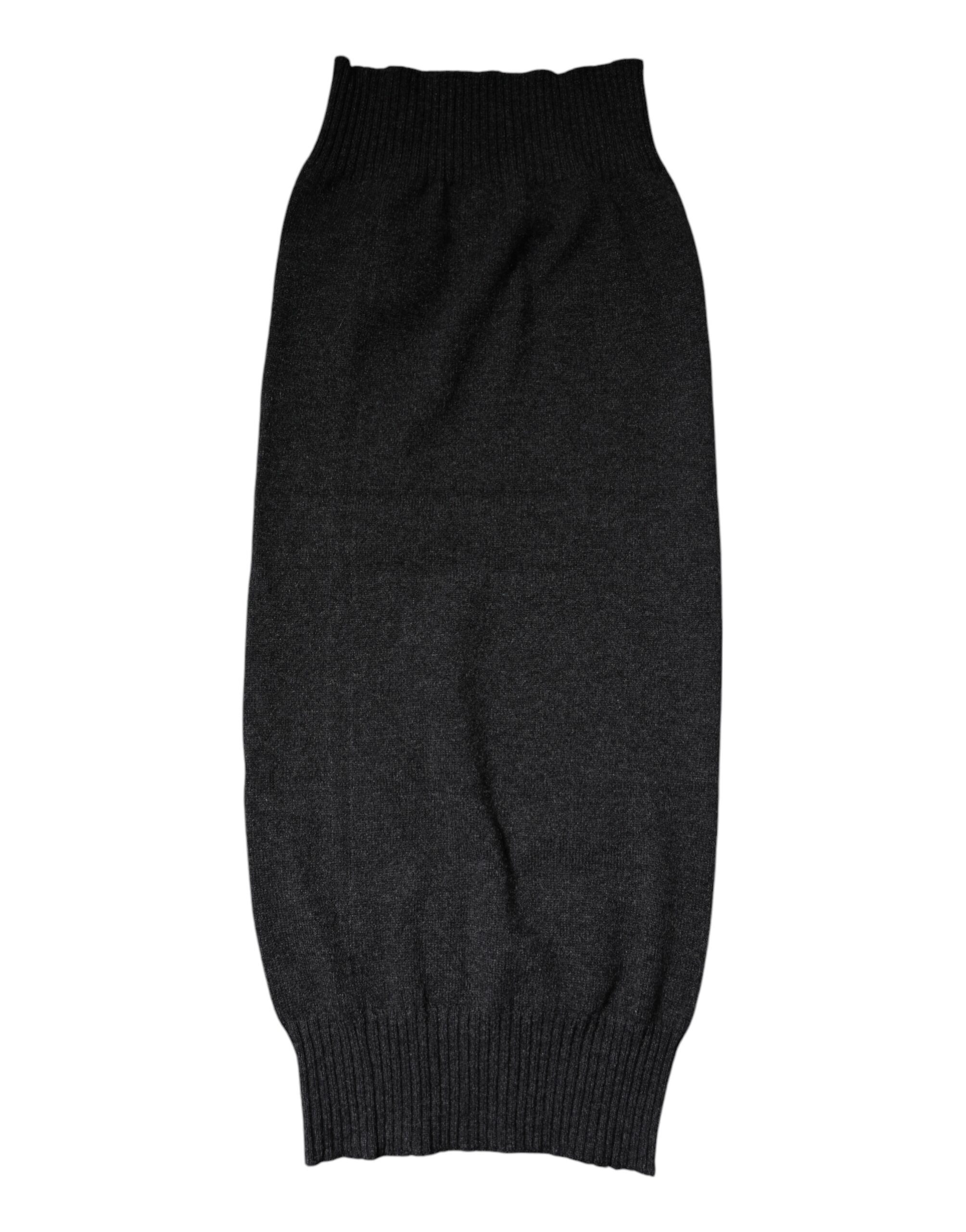 Dolce & Gabbana Svart Kashmir Stickad Halsduk