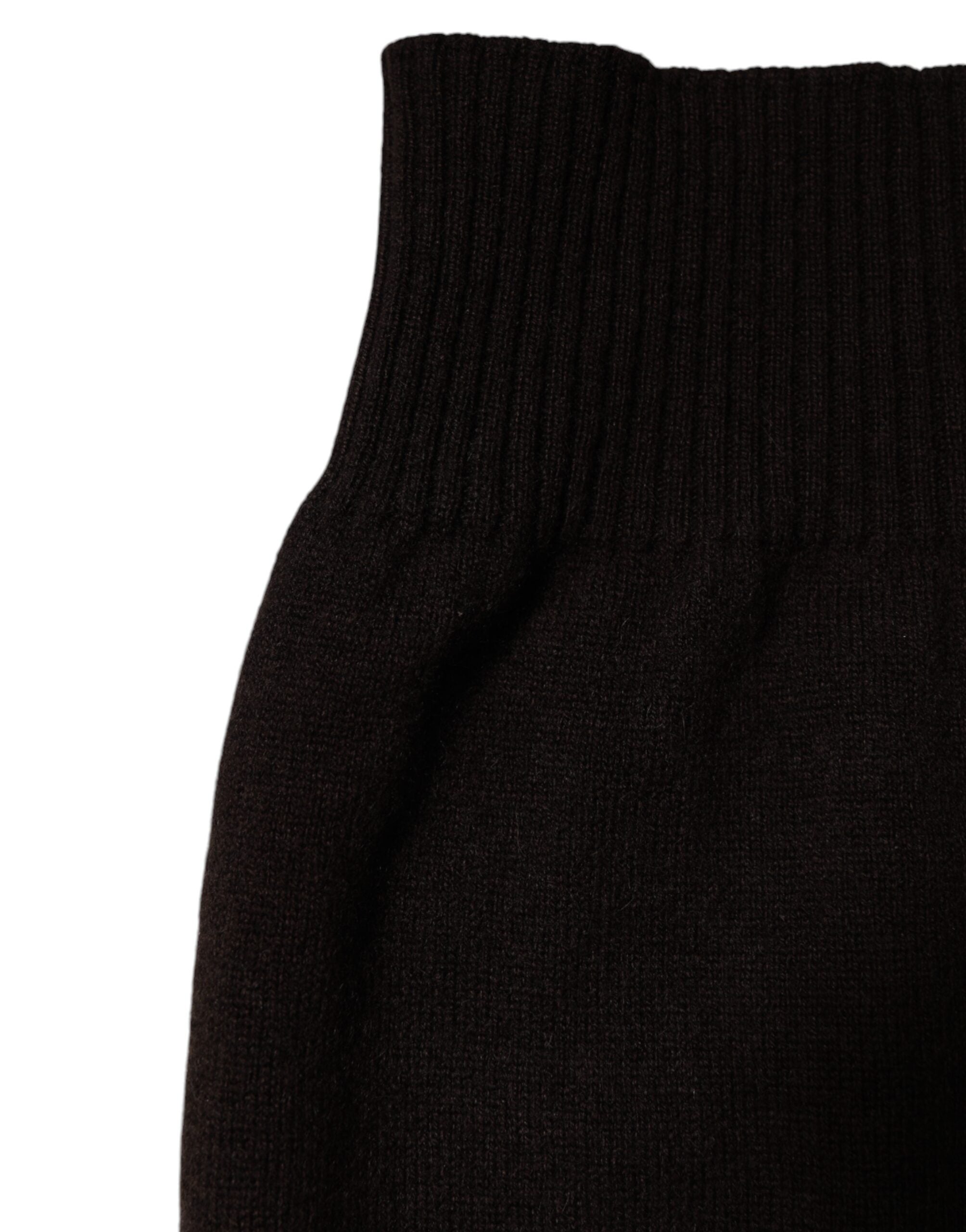 Dolce & Gabbana Brun Kashmir Stickad Halsduk