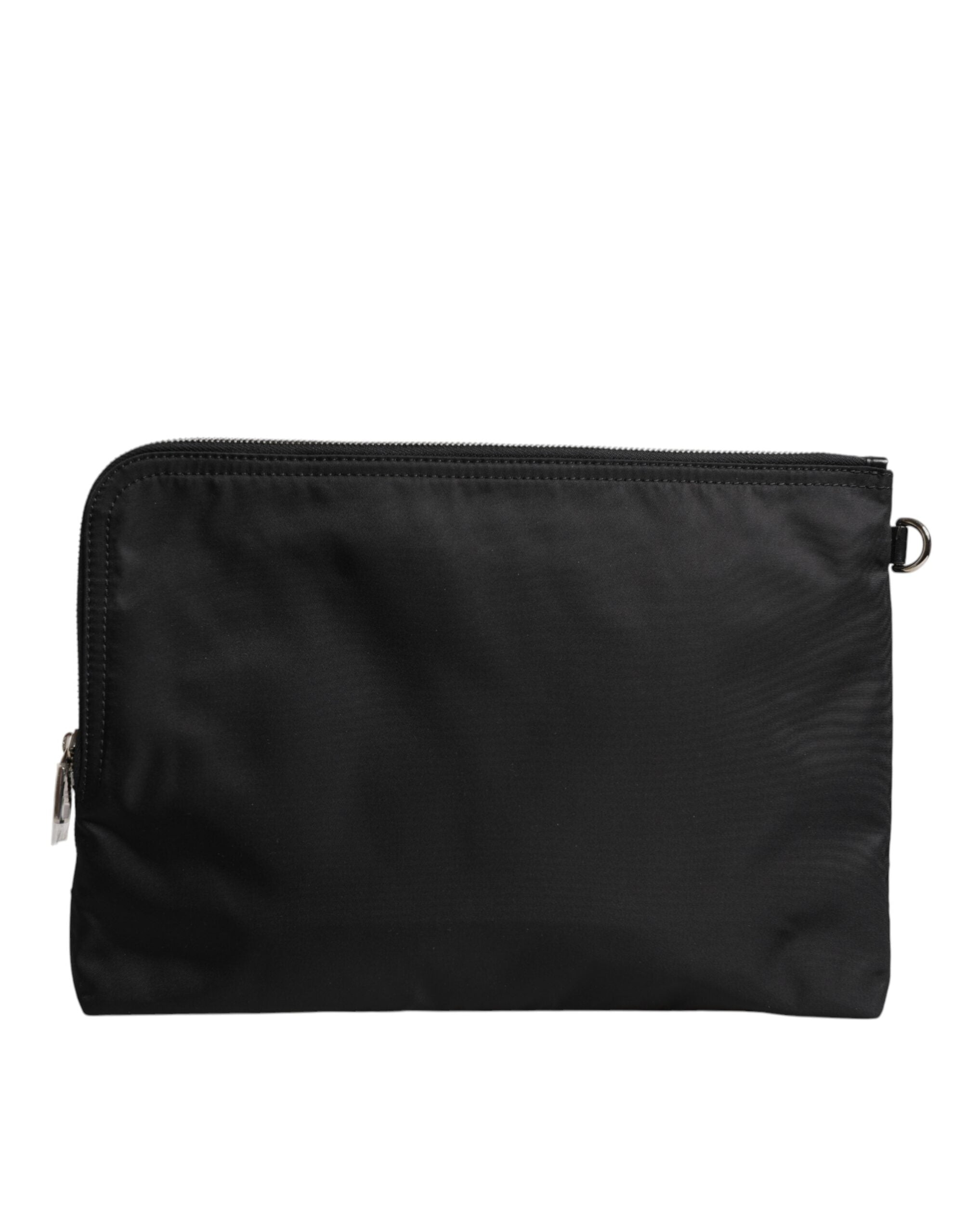 Dolce & Gabbana svart DG Milano-tryck kuvertväska i nylon
