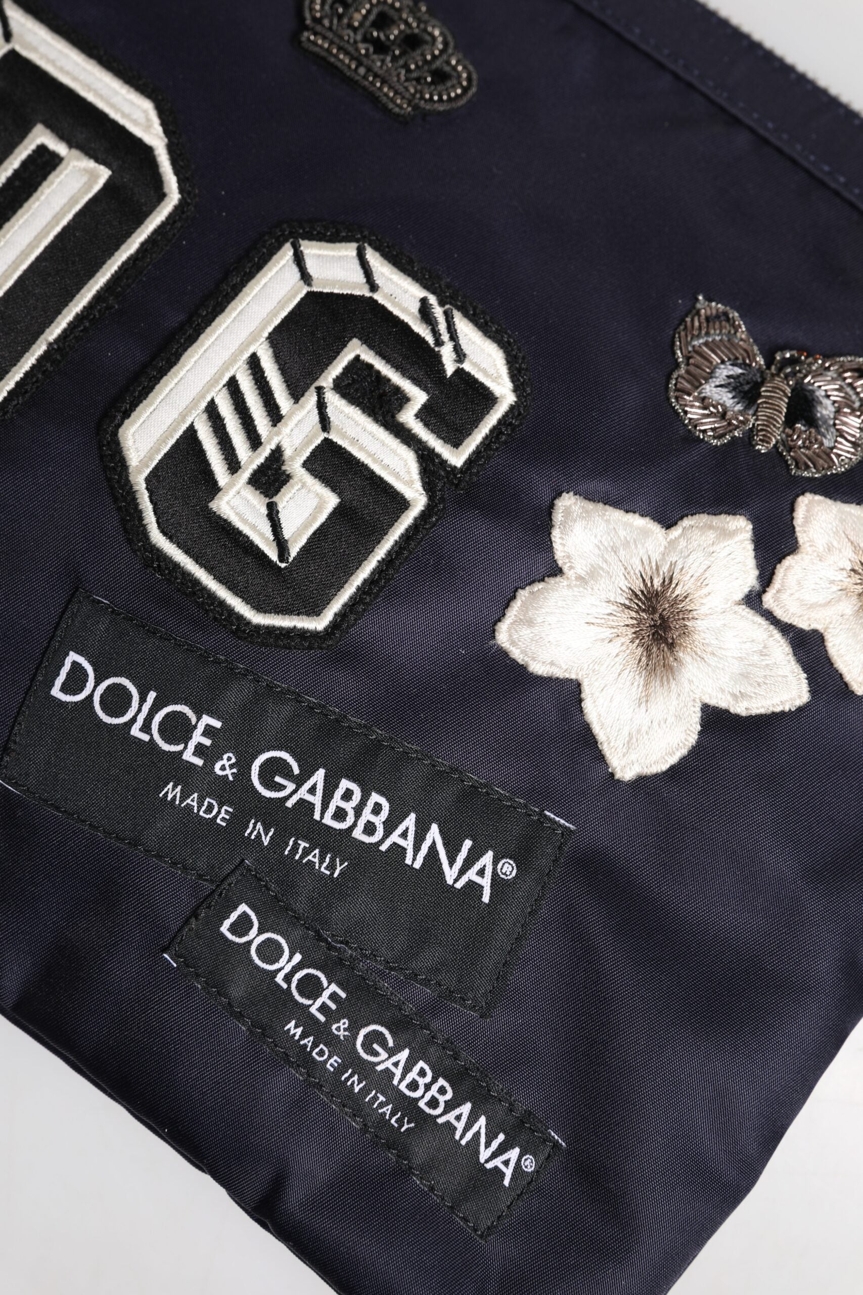Dolce & Gabbana Blå DG Logotypplåster Kuvertväska