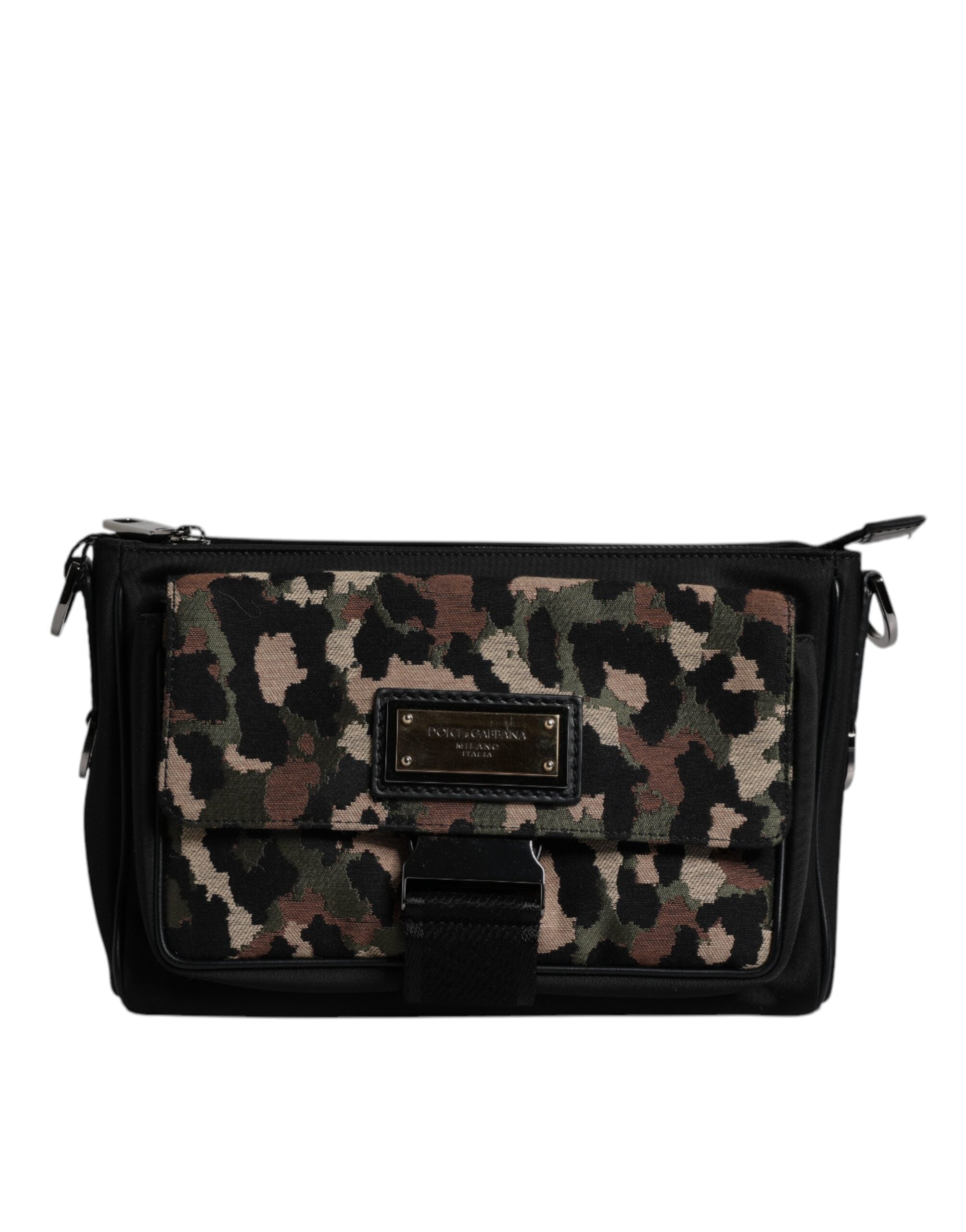 Dolce & Gabbana flerfärgad leopardfärgad jacquard axelväska