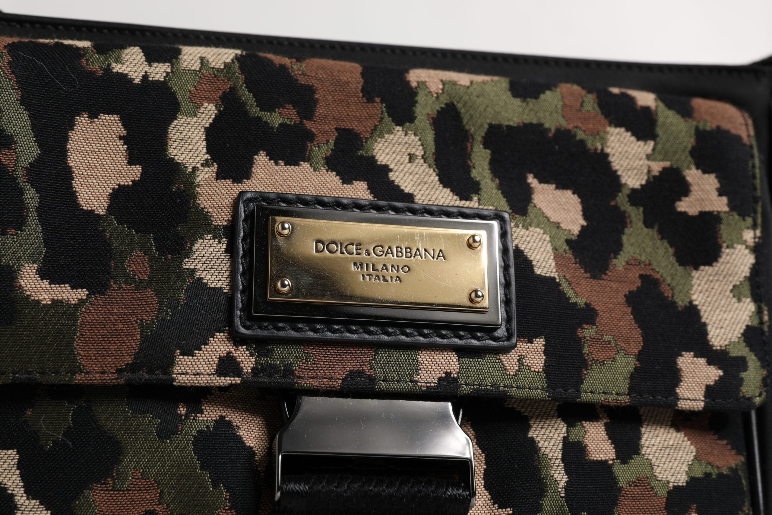 Dolce & Gabbana flerfärgad leopardfärgad jacquard axelväska