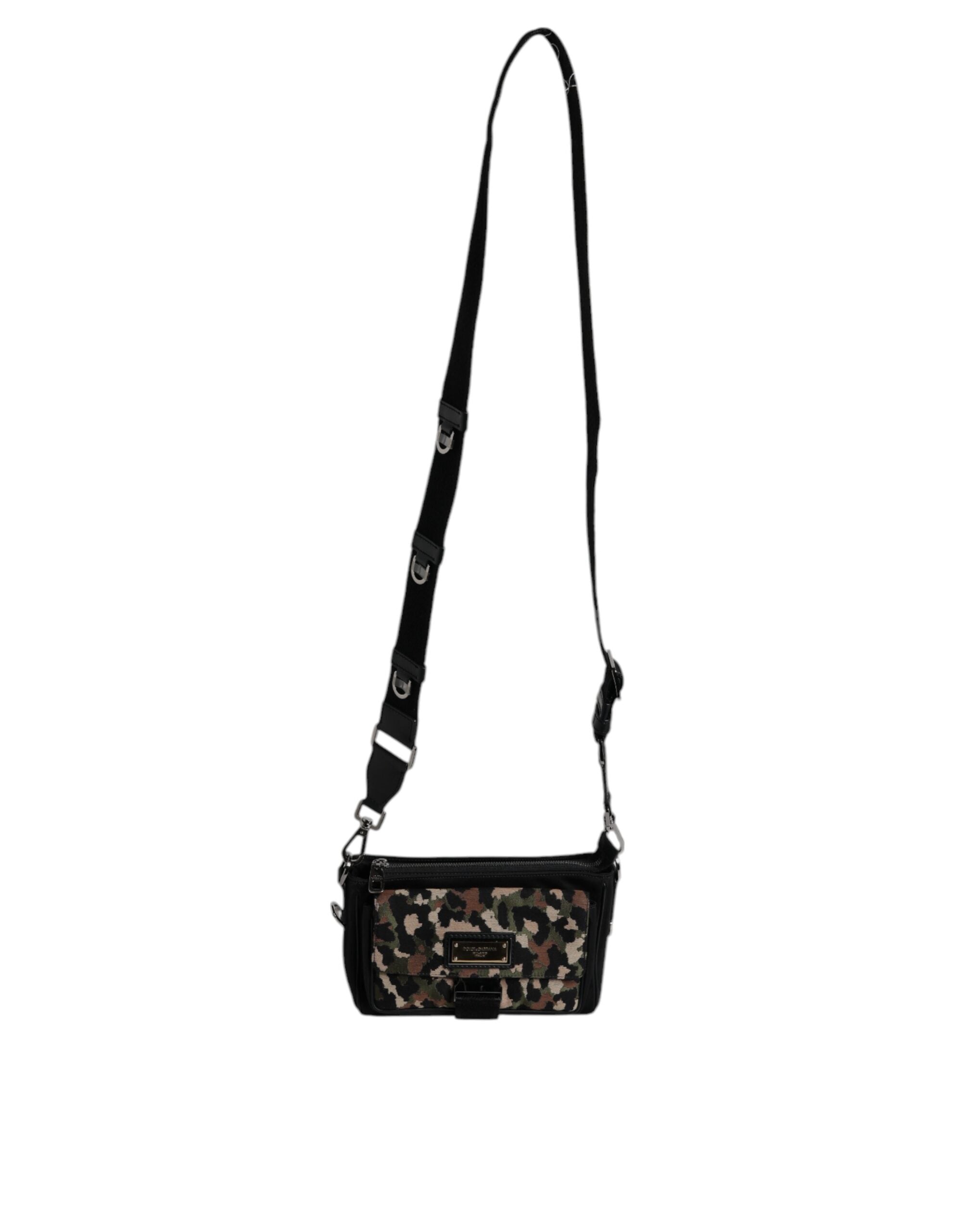 Dolce & Gabbana flerfärgad leopardfärgad jacquard axelväska