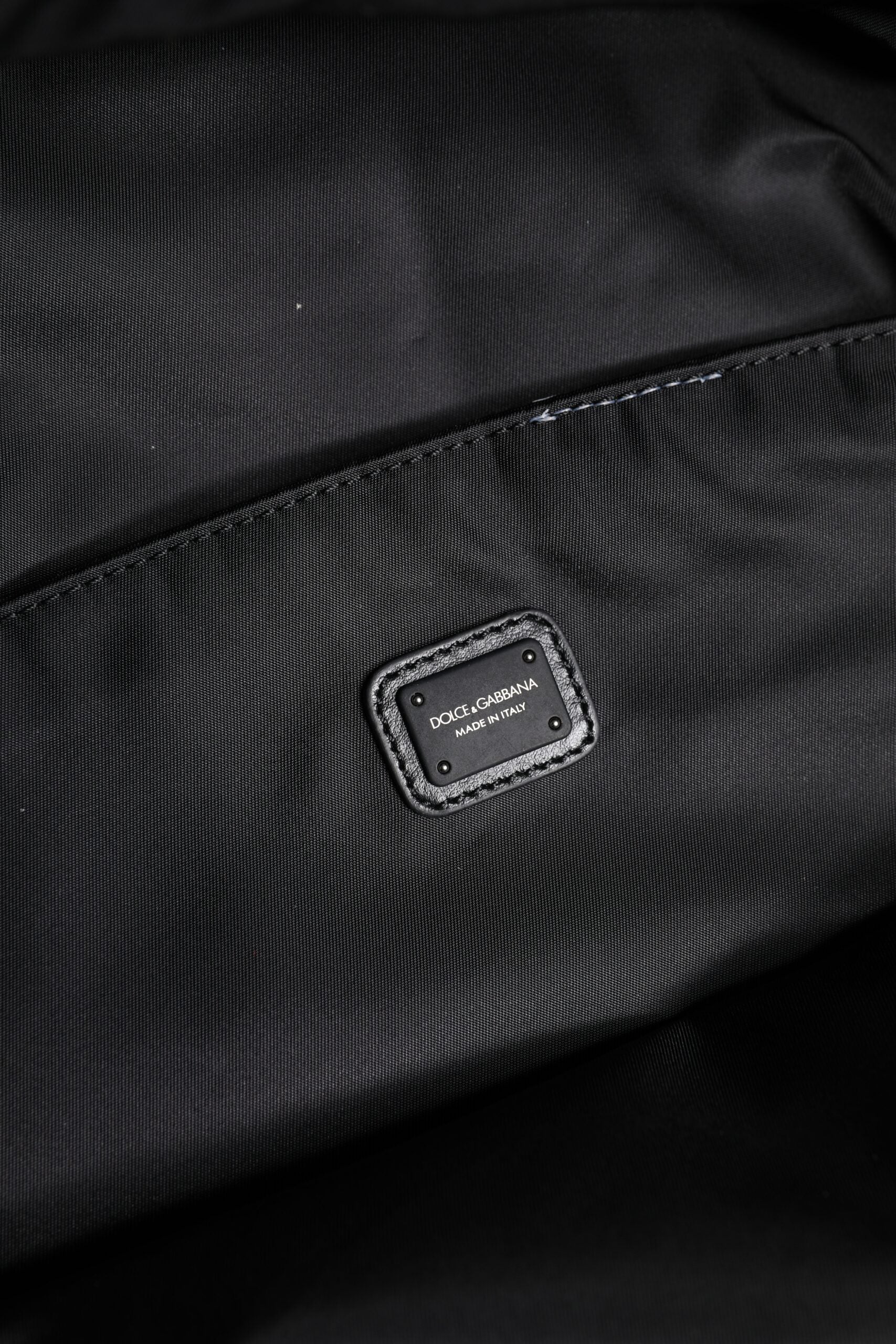 Dolce & Gabbana Svart Logotyptejp Polyamid Skolryggsäck