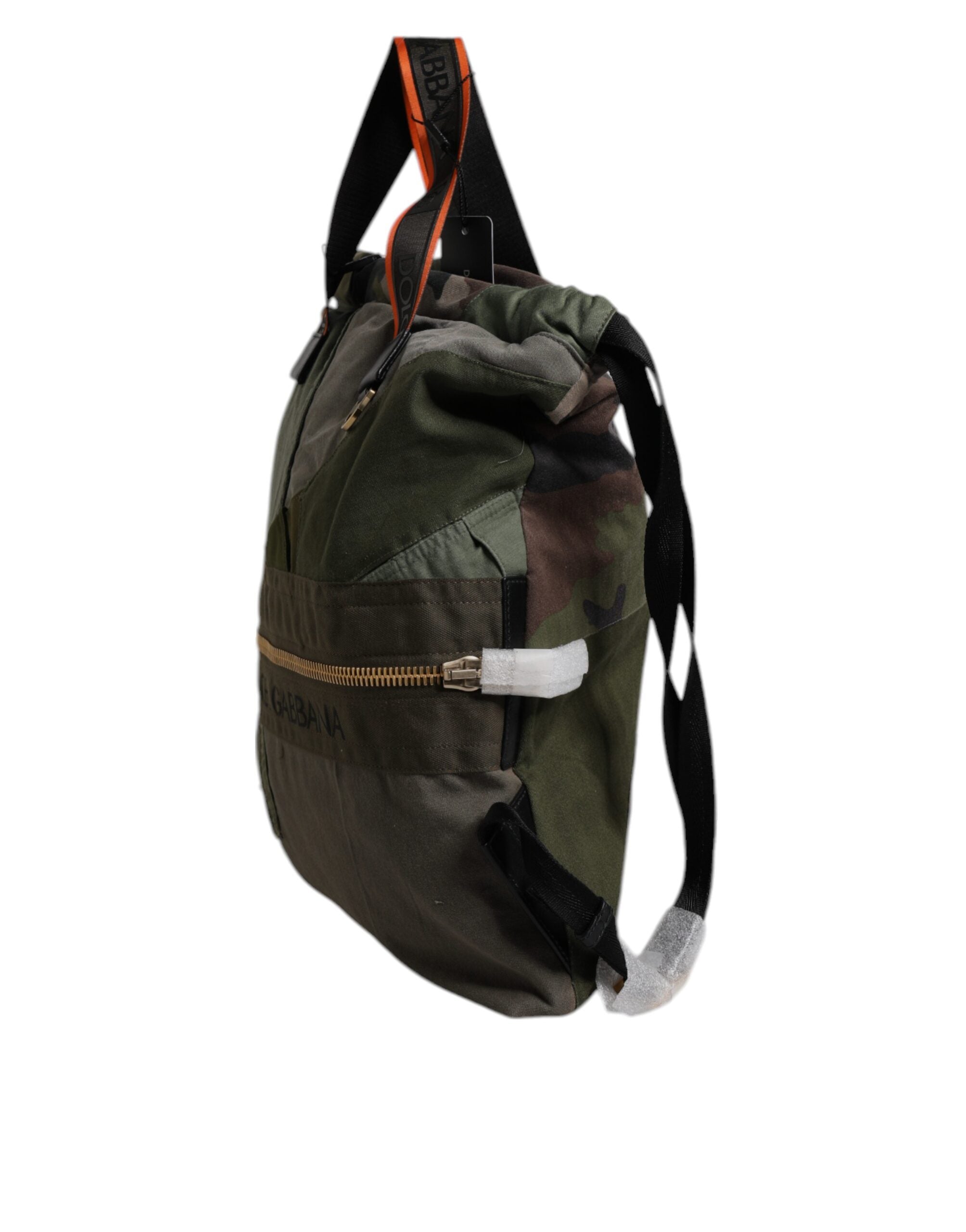 Dolce & Gabbana Militärgrön Patchwork Ryggsäck