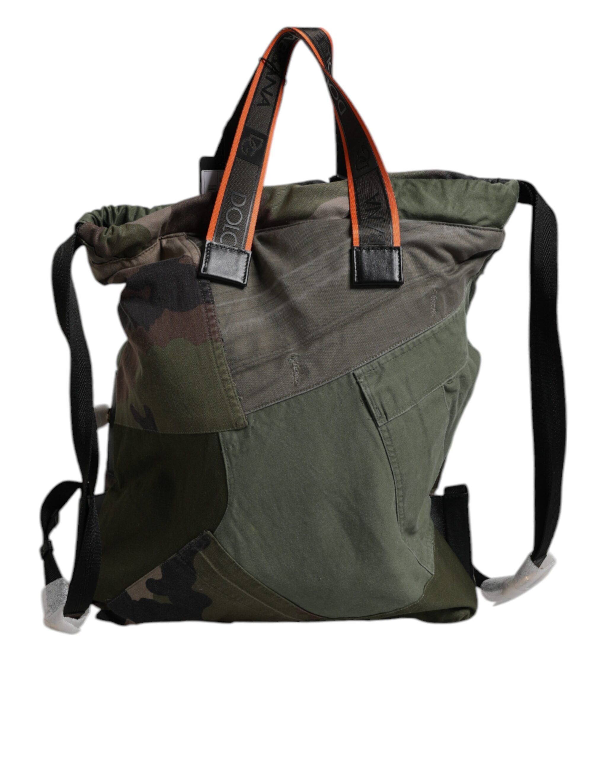 Dolce & Gabbana Militärgrön Patchwork Ryggsäck