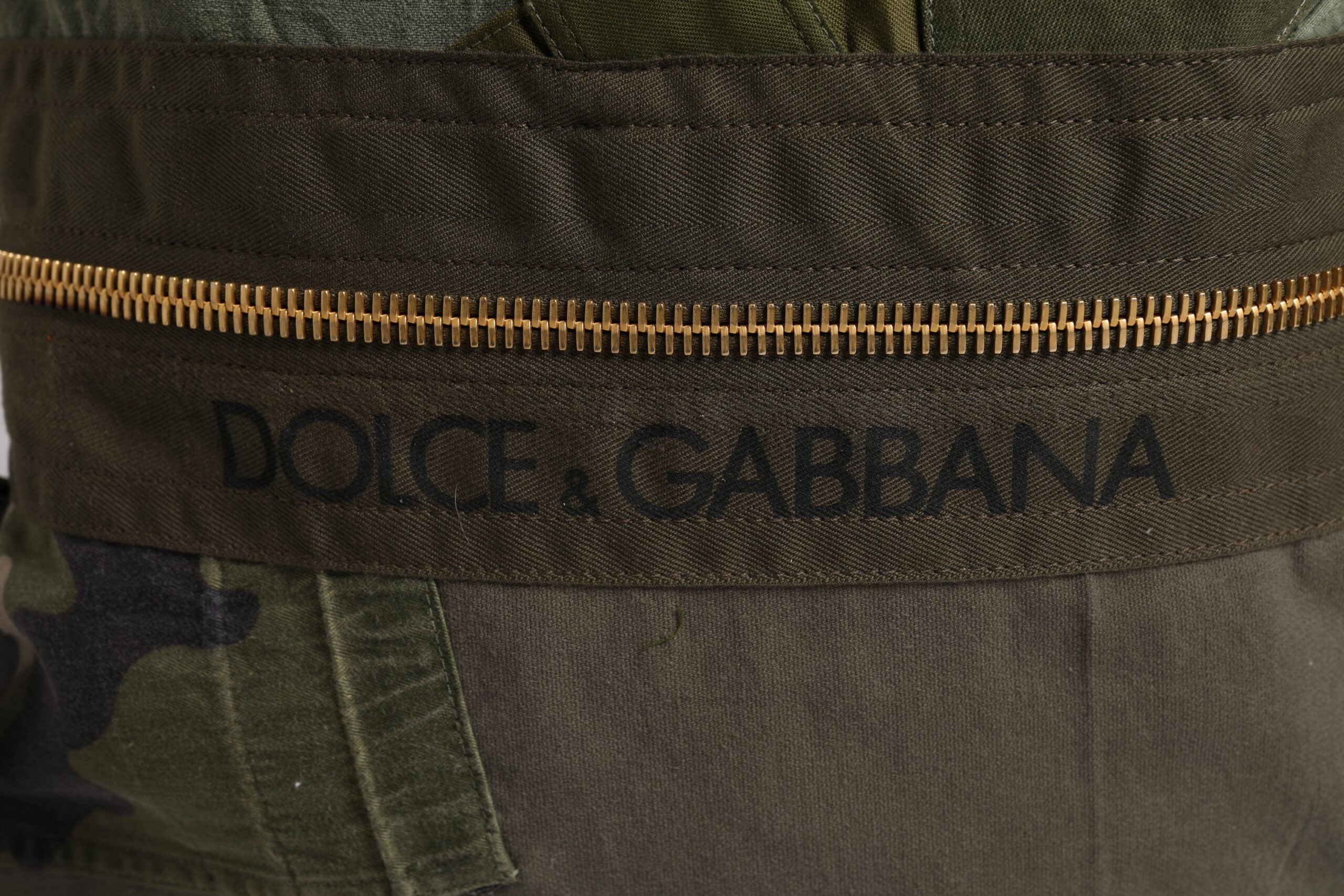 Dolce & Gabbana Militärgrön Patchwork Ryggsäck