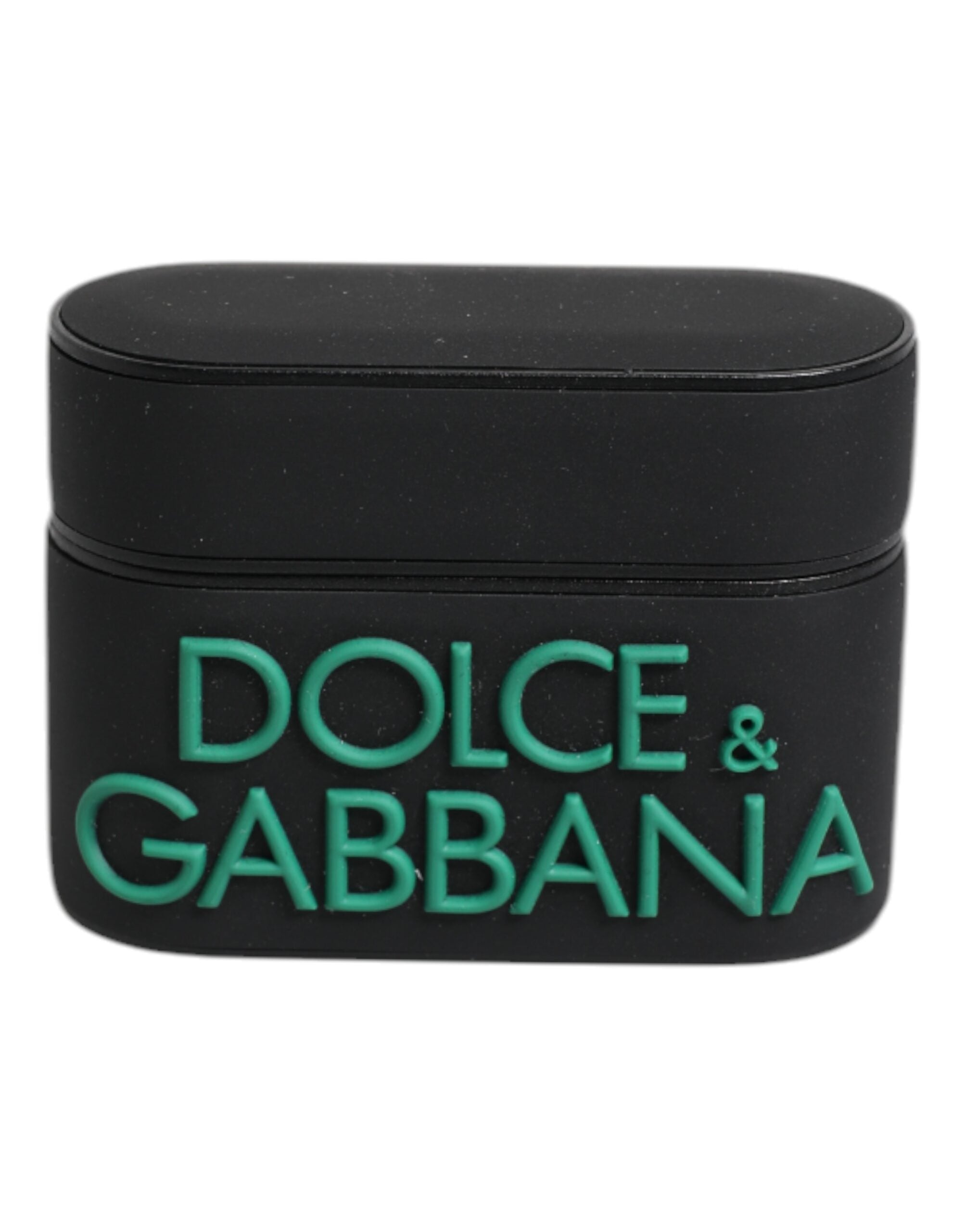 Dolce & Gabbana Svart Orange Silikonfodral med Präglad Logotyp till Airpods