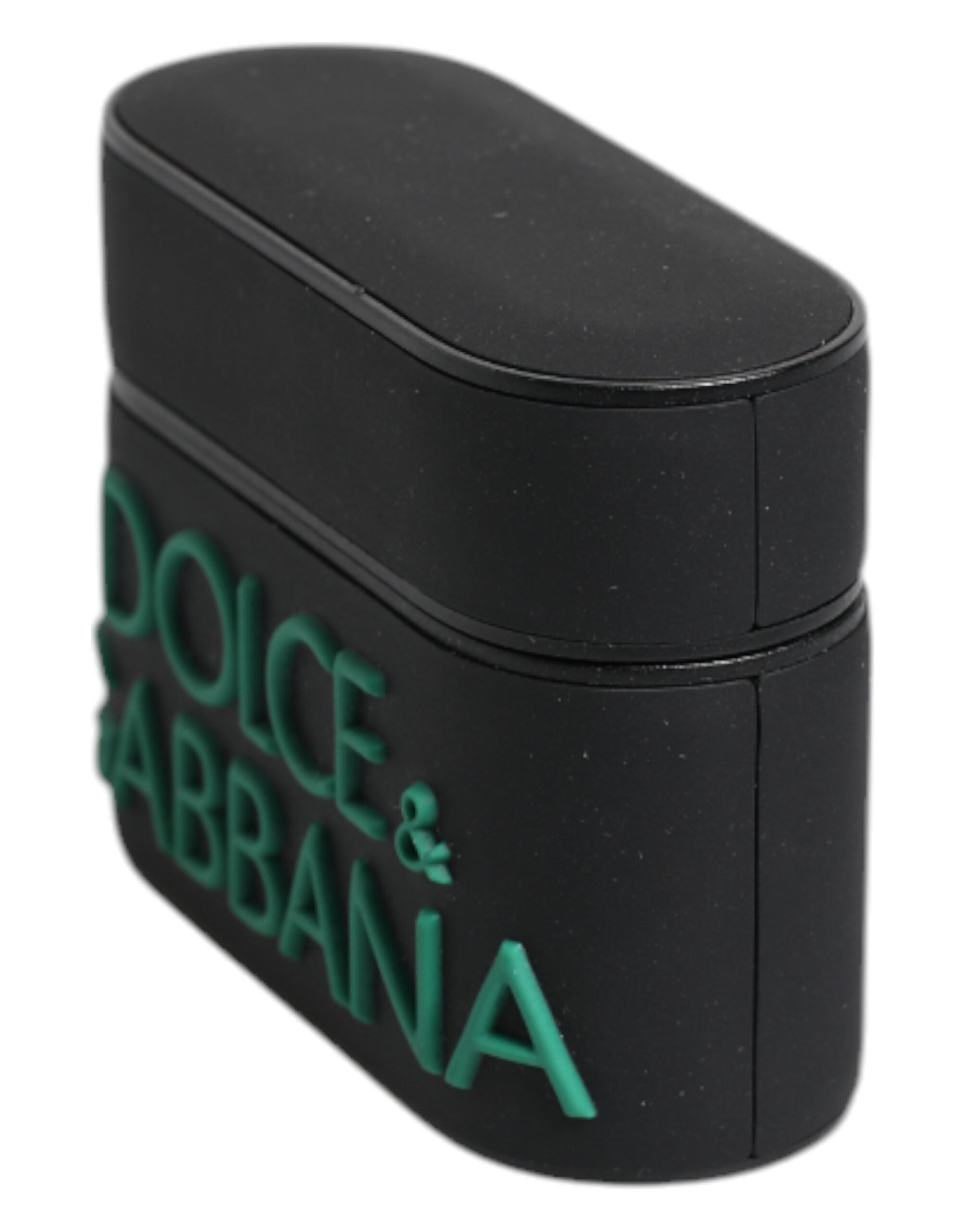 Dolce & Gabbana Svart Orange Silikonfodral med Präglad Logotyp till Airpods