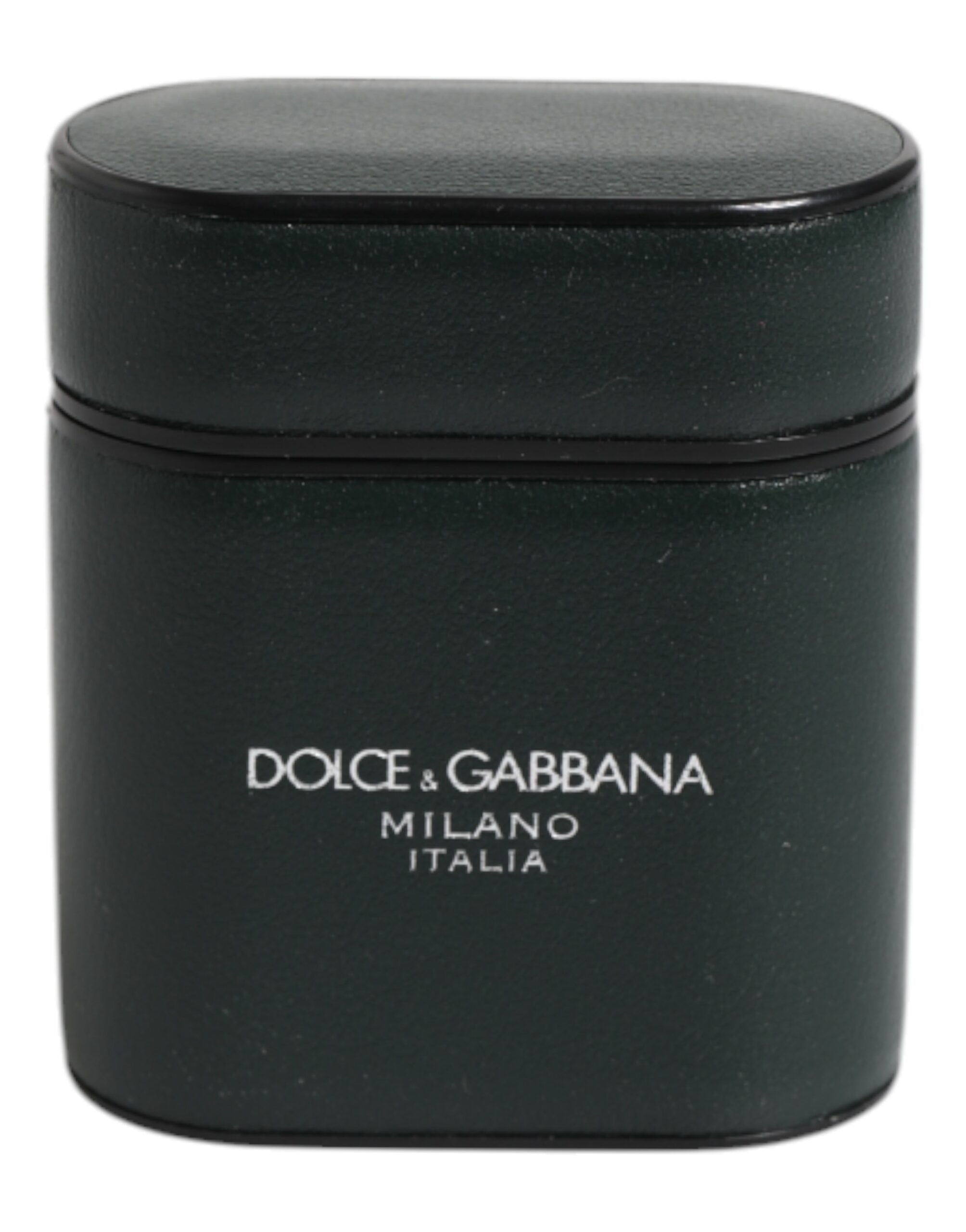 Dolce & Gabbana Svart Kalvskinnsläder Med Logotyptryck Flipfodral Till Airpods