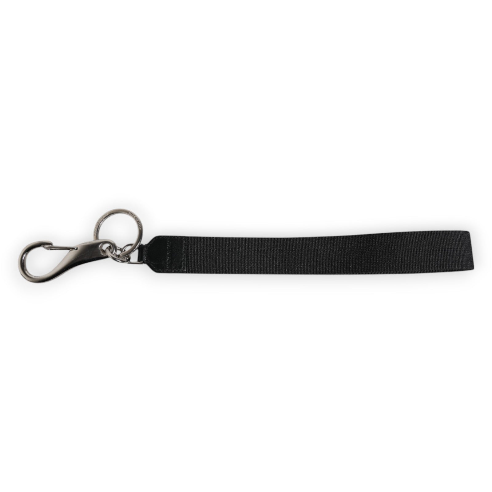 Dolce & Gabbana svart nylonlogotyp DG Crown herrnyckelring