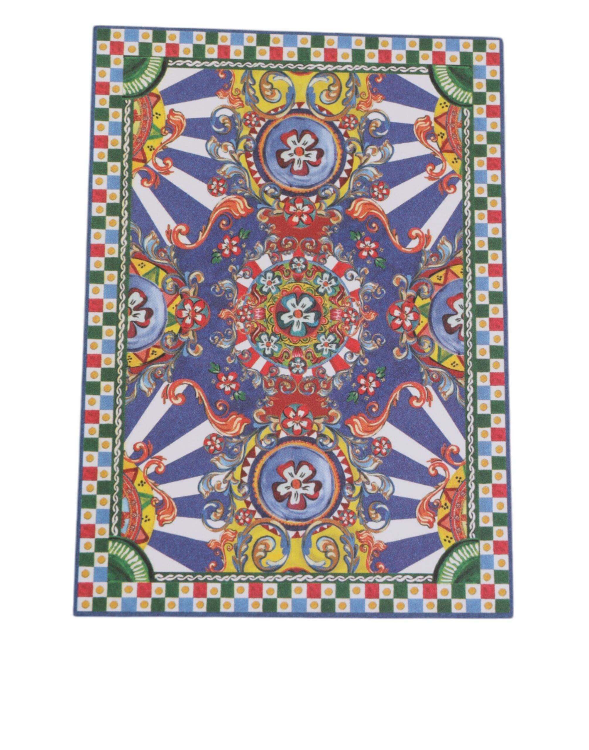 Dolce & Gabbana Multicolor Carretto Siciliano kuvert vykortshållare