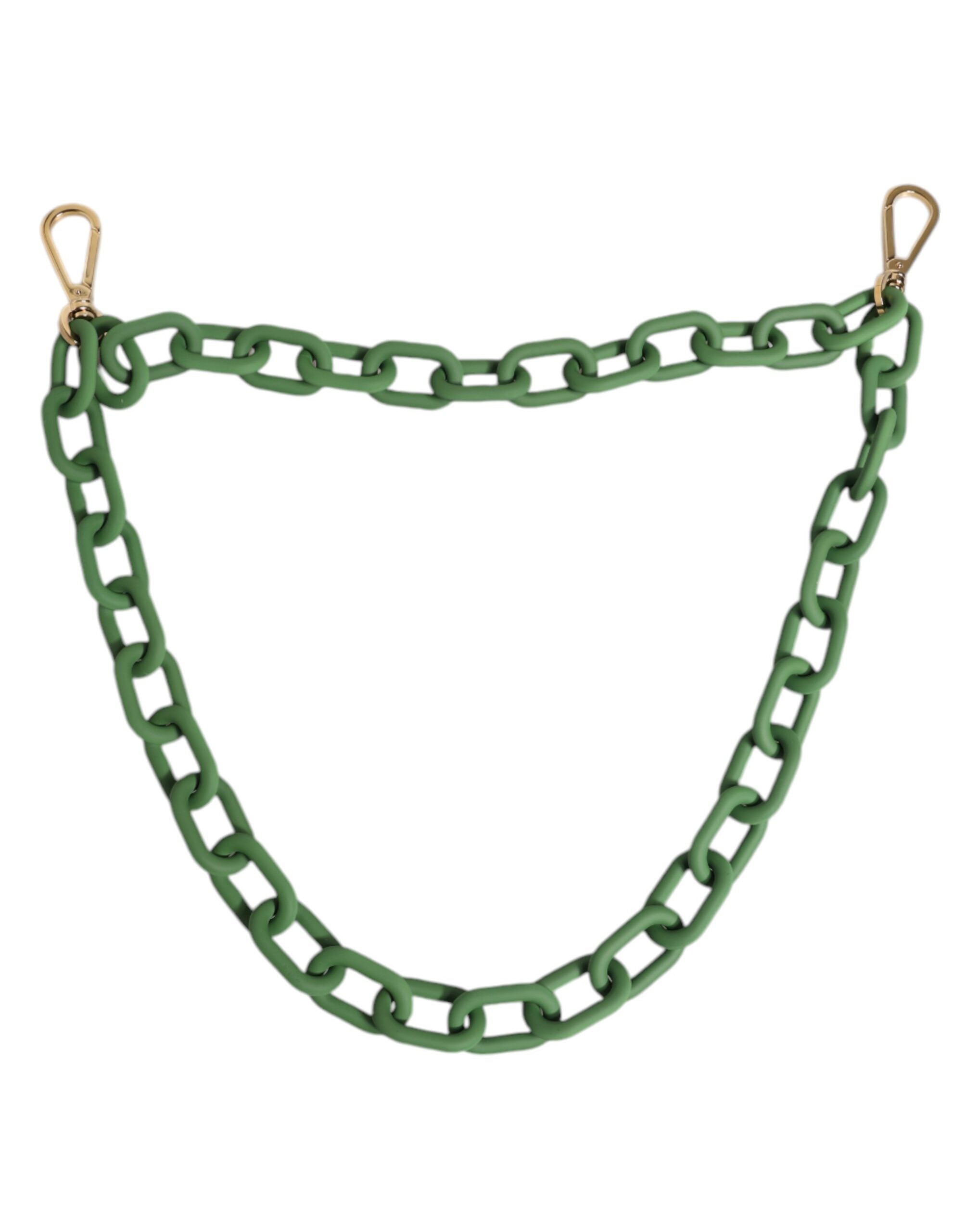 Dolce & Gabbana Grön Plexy Akryl Chunky Guldfärgad Plånbokskedja