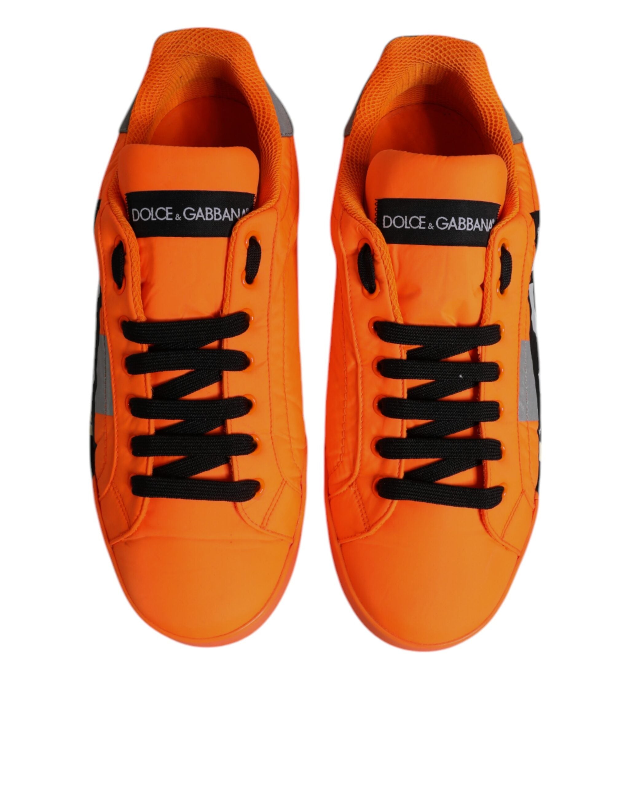 Dolce & Gabbana Orange Portofino Logo Tape Herr Sneakers Skor