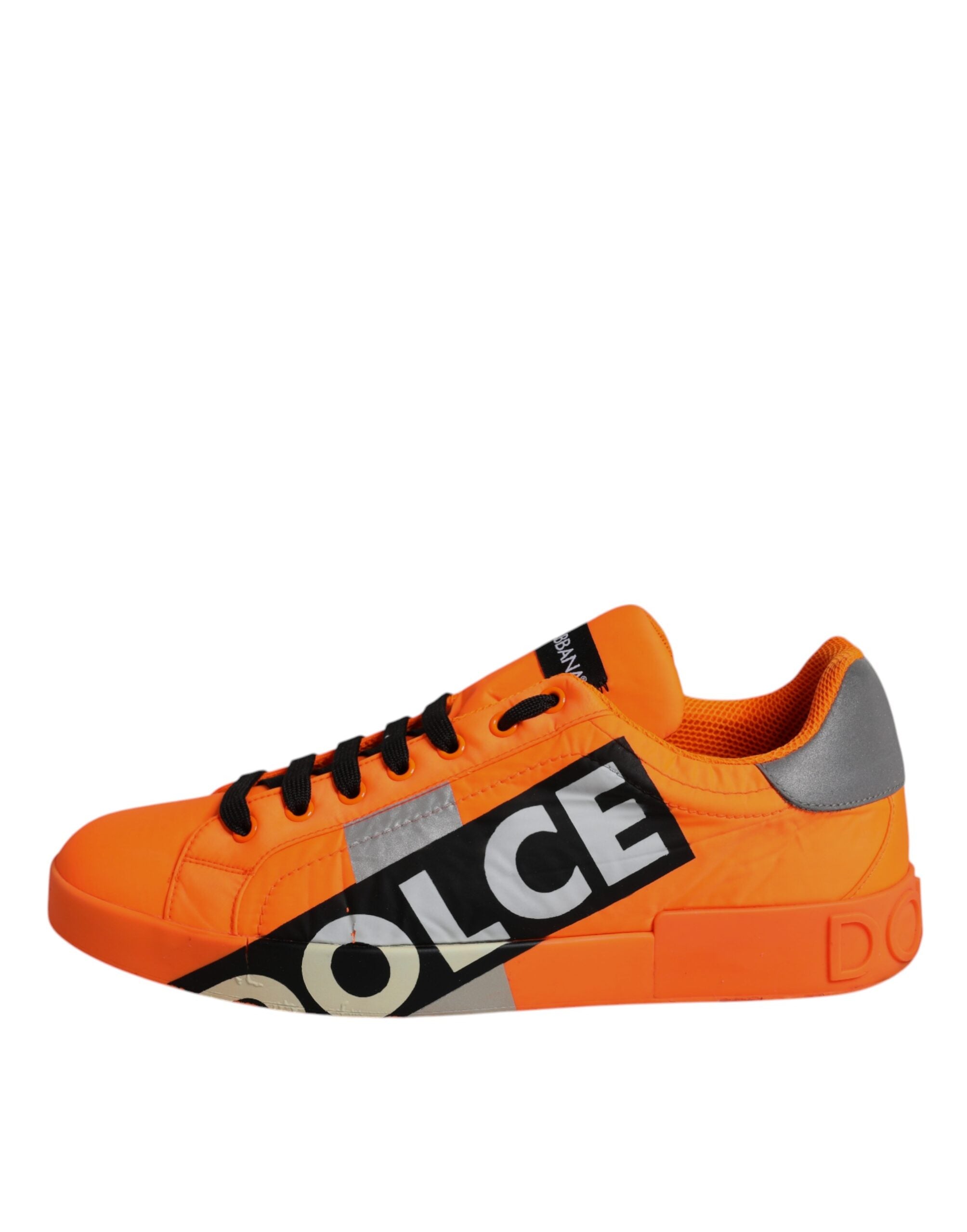 Dolce & Gabbana Orange Portofino Logo Tape Herr Sneakers Skor