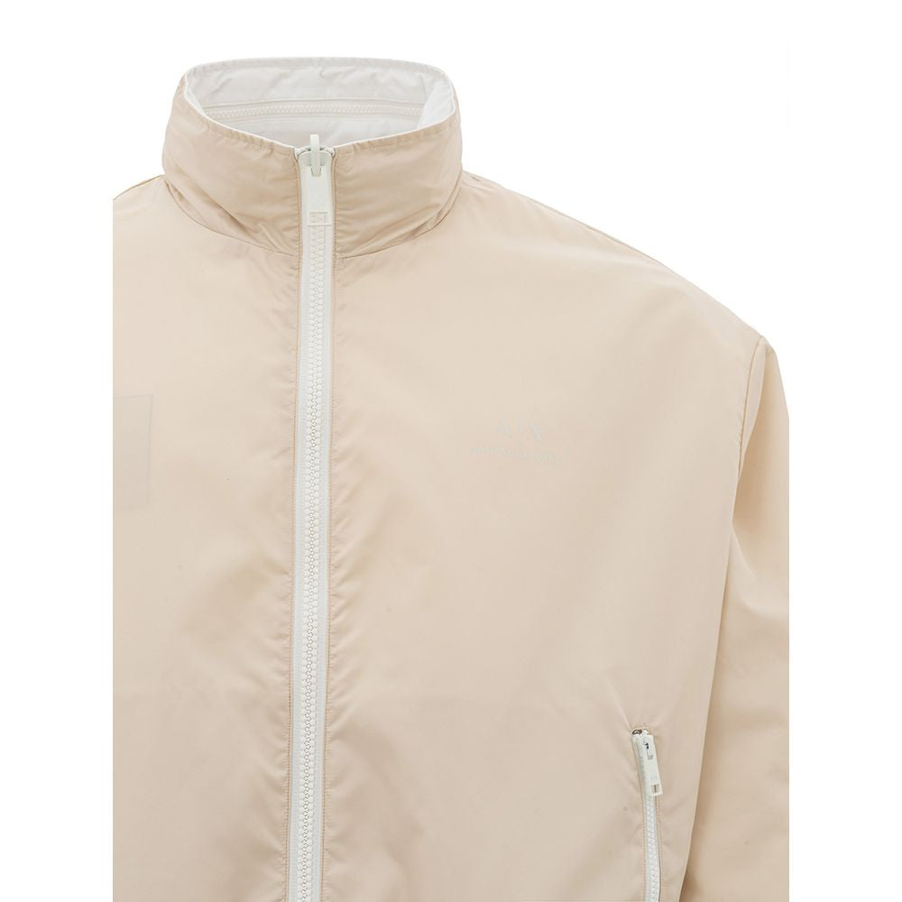 Armani Exchange Beige polyamidjacka för den moderna mannen