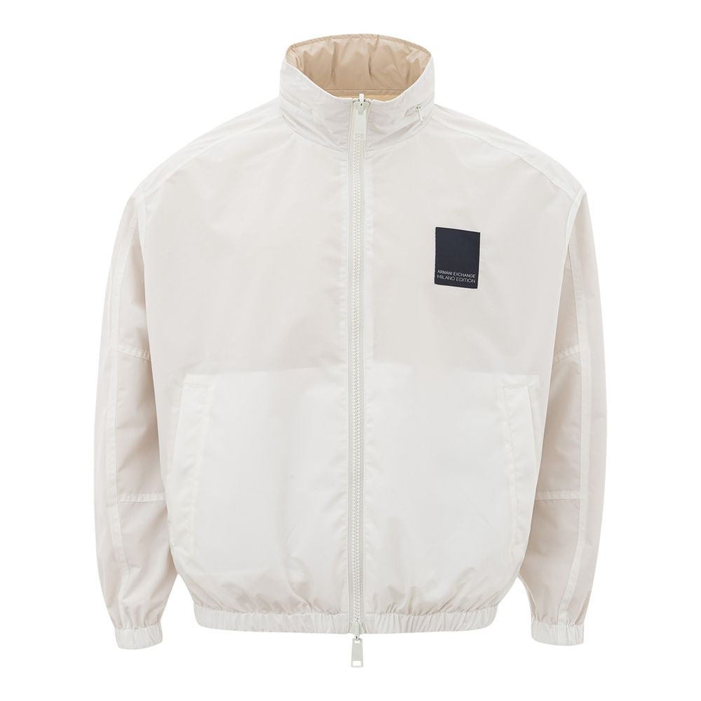 Armani Exchange Beige polyamidjacka för den moderna mannen