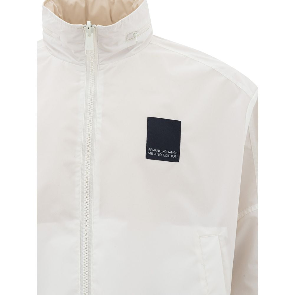 Armani Exchange Beige polyamidjacka för den moderna mannen