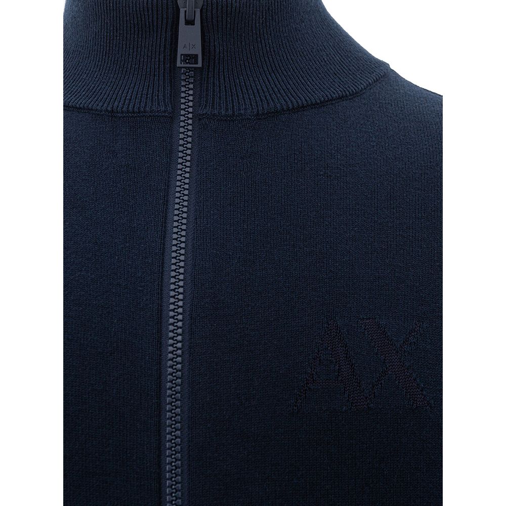 Armani Exchange blå bomullströja