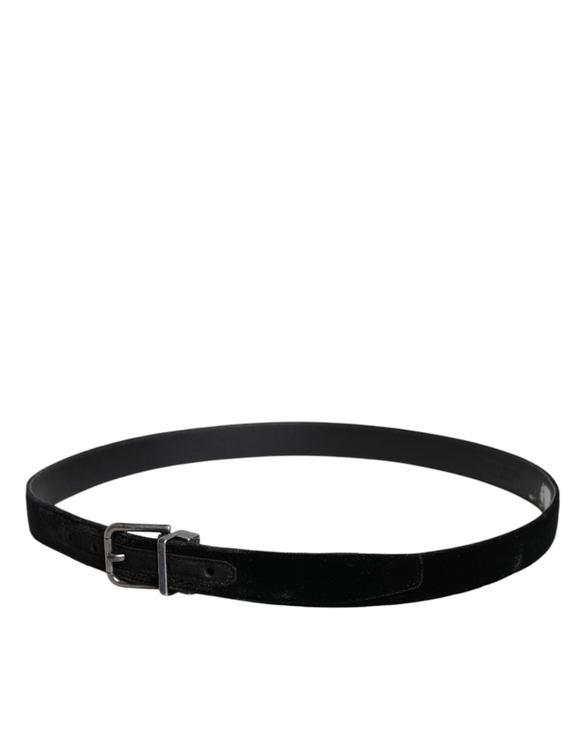 Dolce & Gabbana svart läderbälte med metallspänne och klassiskt spänne