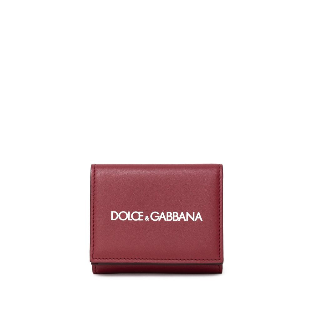 Dolce & Gabbana Röd Kalvskinnsplånbok