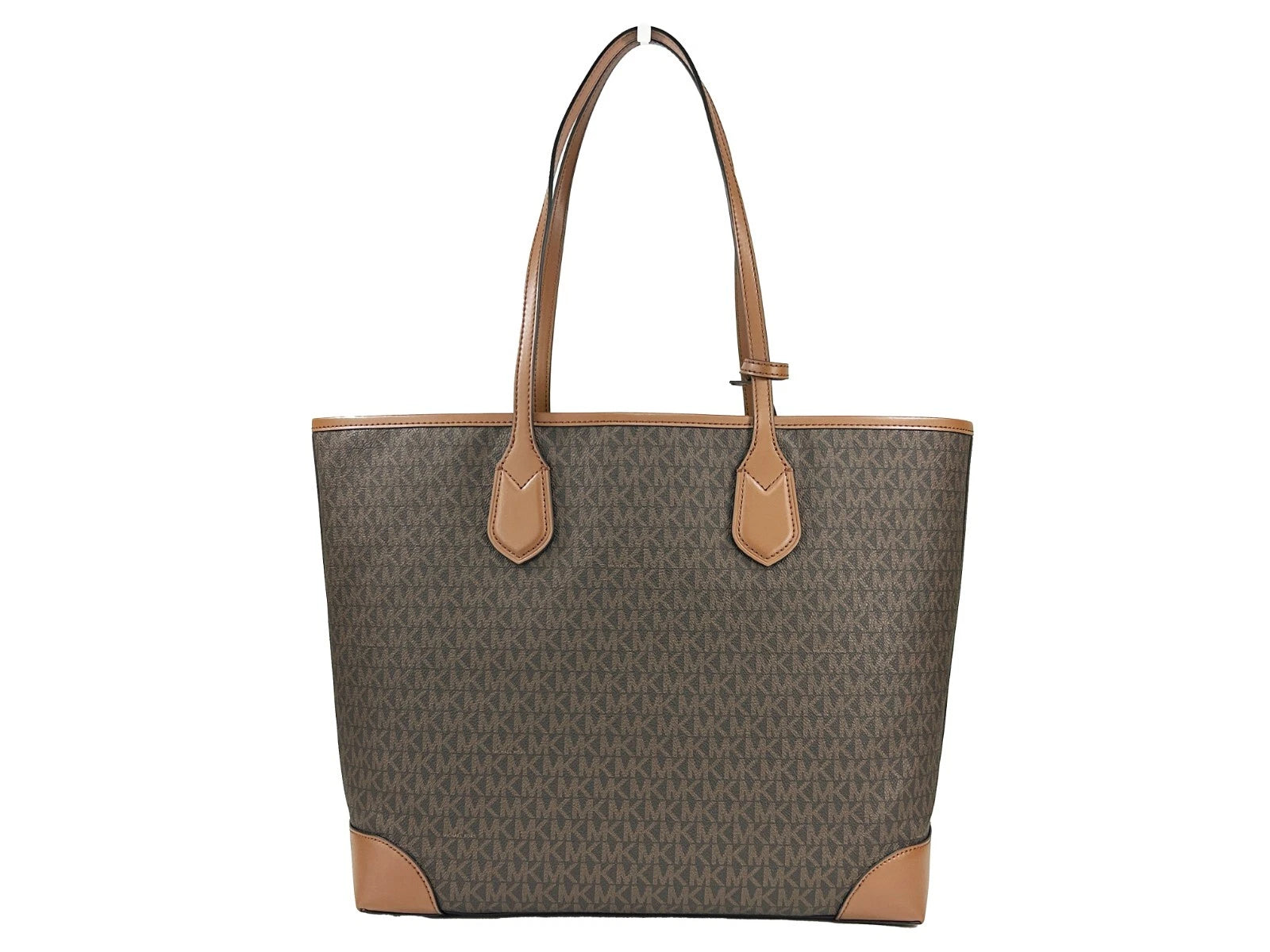 Michael Kors Eva Stor Randig Resväska Plus Påse Brun