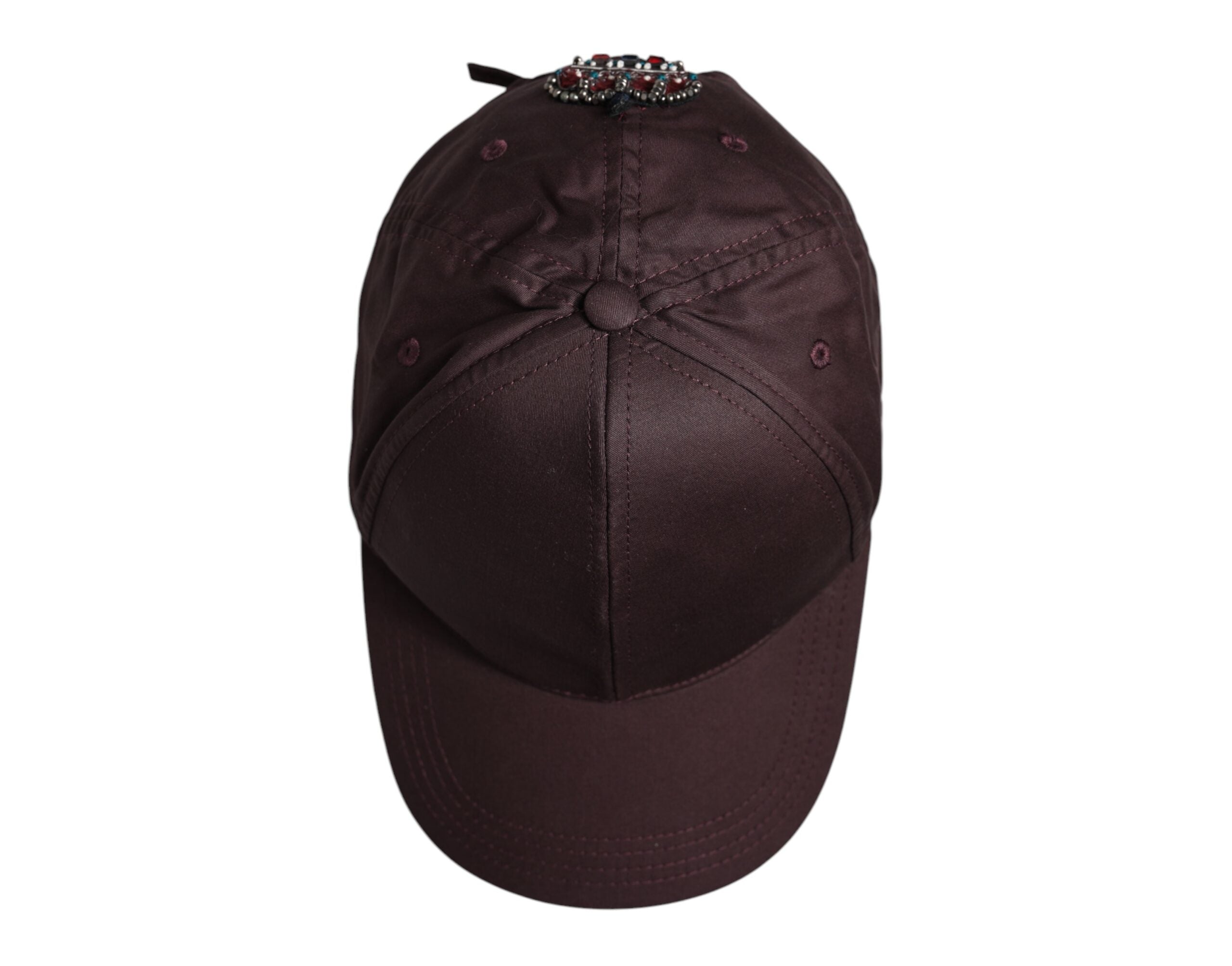 Dolce & Gabbana brun bomull DG Crown 6 paneler basebollkeps