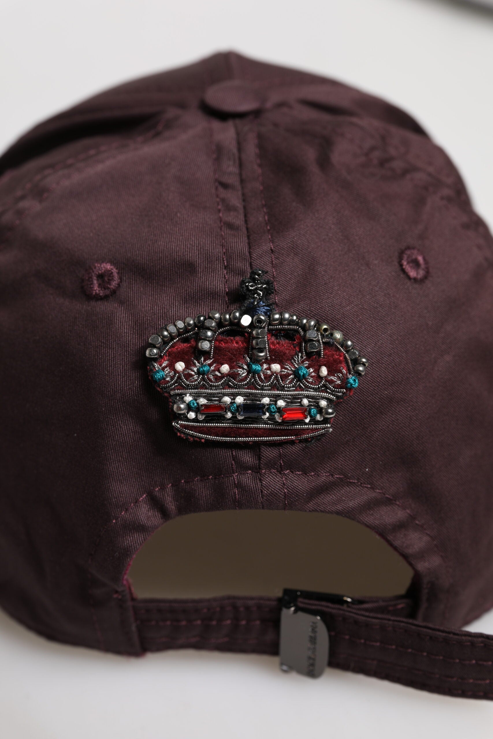 Dolce & Gabbana brun bomull DG Crown 6 paneler basebollkeps