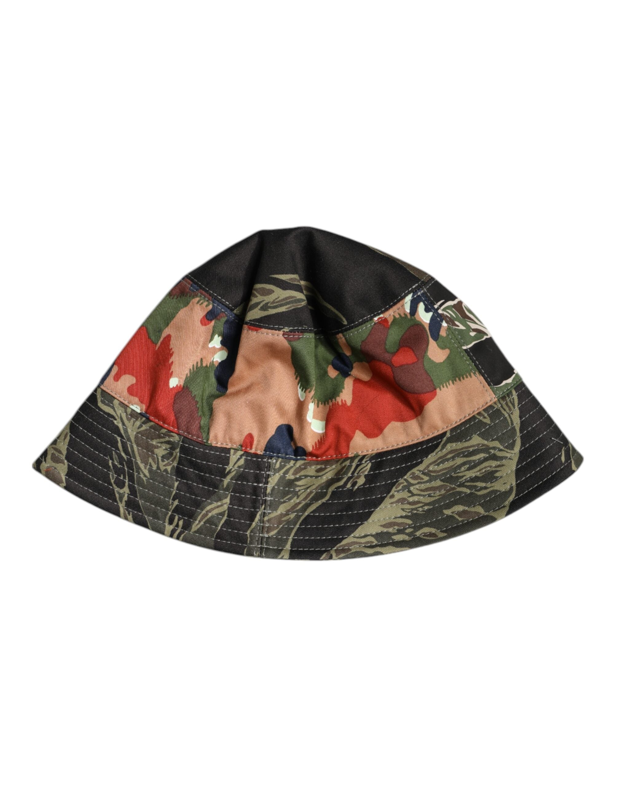Dolce & Gabbana Flerfärgad DG Plaque Bredbrättad Bucket Hatt