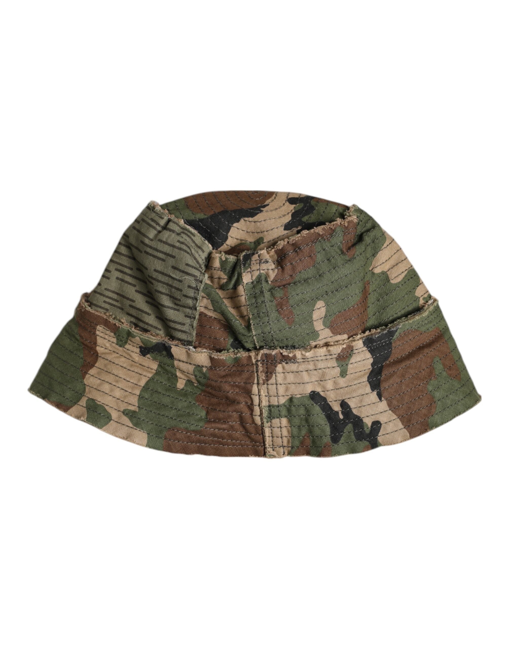 Dolce & Gabbana Flerfärgad Leopardutsmyckad Bucket Hatt Med Bred Brätte