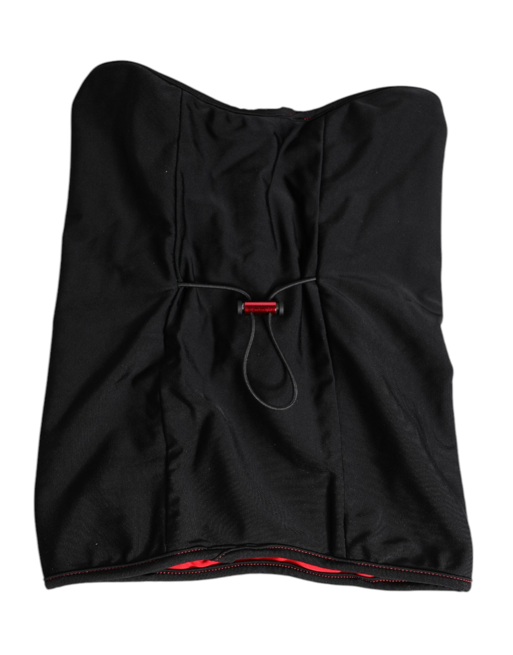Dolce & Gabbana Svart Nylon Stickad Halsduk Balaklava