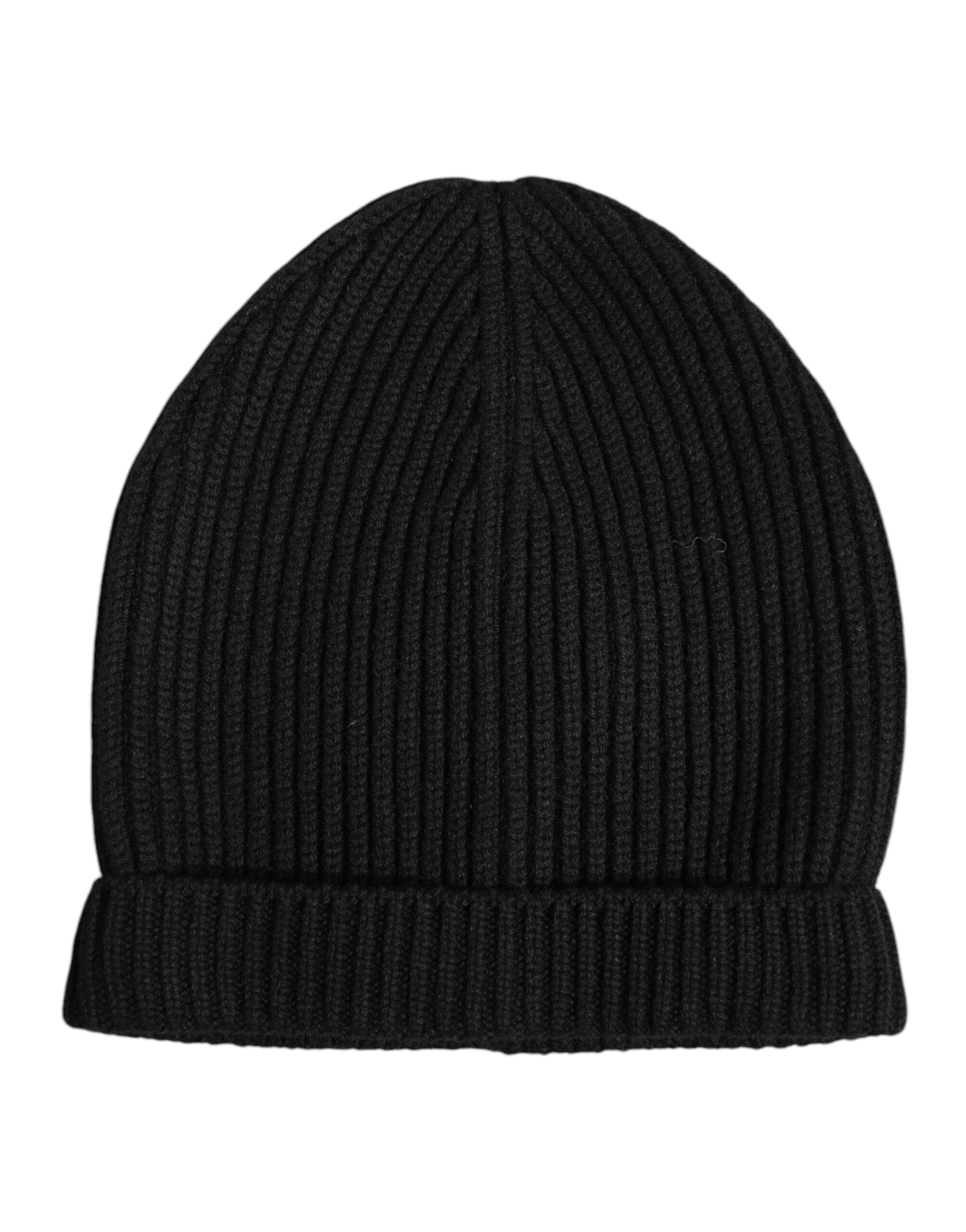 Dolce & Gabbana Svart Kashmir Stickad Vintermössa