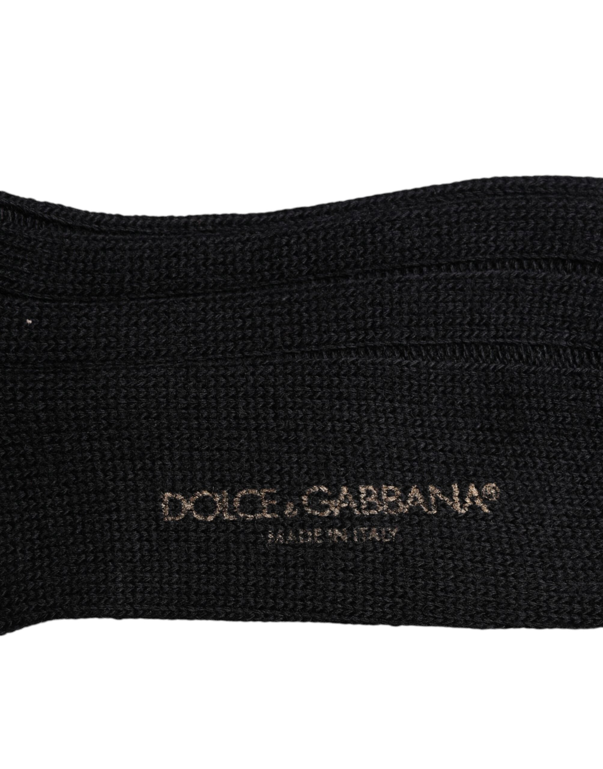 Dolce & Gabbana Svarta DG-logotyptryck över vadstrumpor