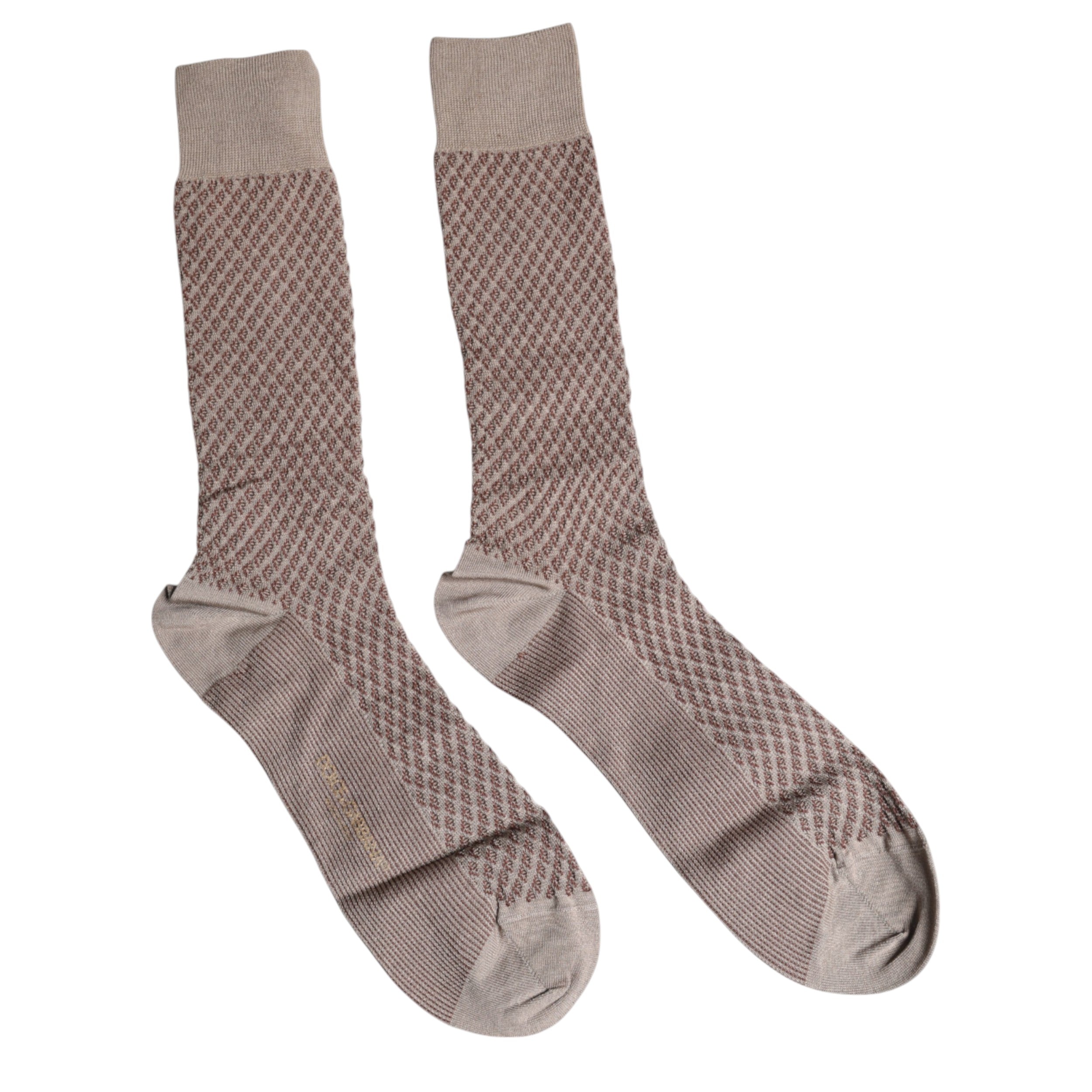 Dolce & Gabbana Bruna Enfärgade DG Logo Mid Calf Herrstrumpor