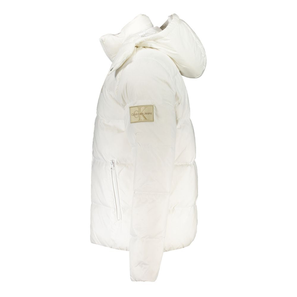 Calvin Klein vit polyamidjacka