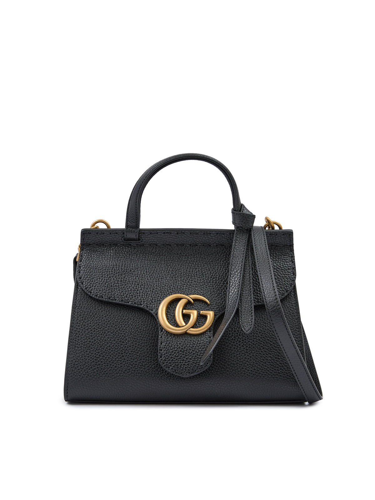 Gucci svart läder GG Marmont handväska