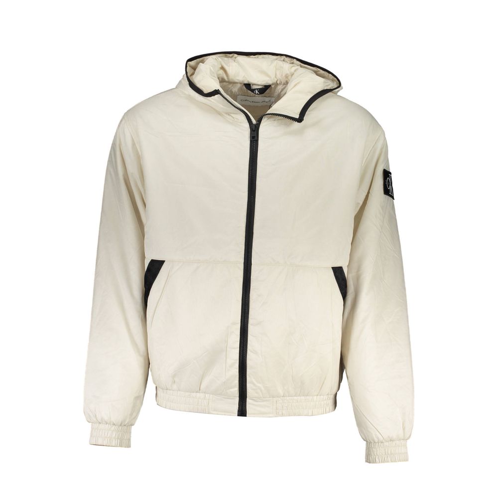 Calvin Klein Elegant Beige Huvjacka – Tidlösa Ytterkläder