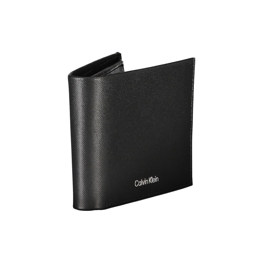 Calvin Klein elegant svart läderplånbok med RFID-blockering
