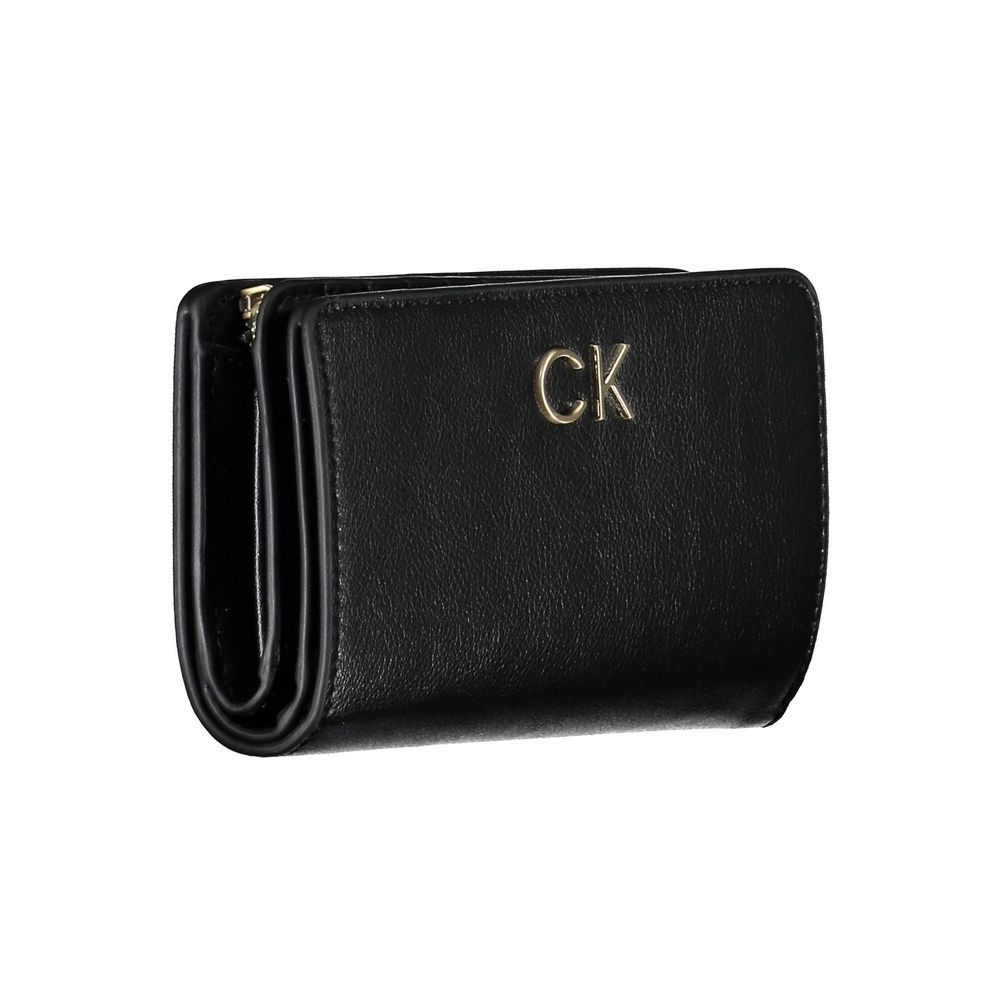Calvin Klein svart polyetenplånbok för kvinnor