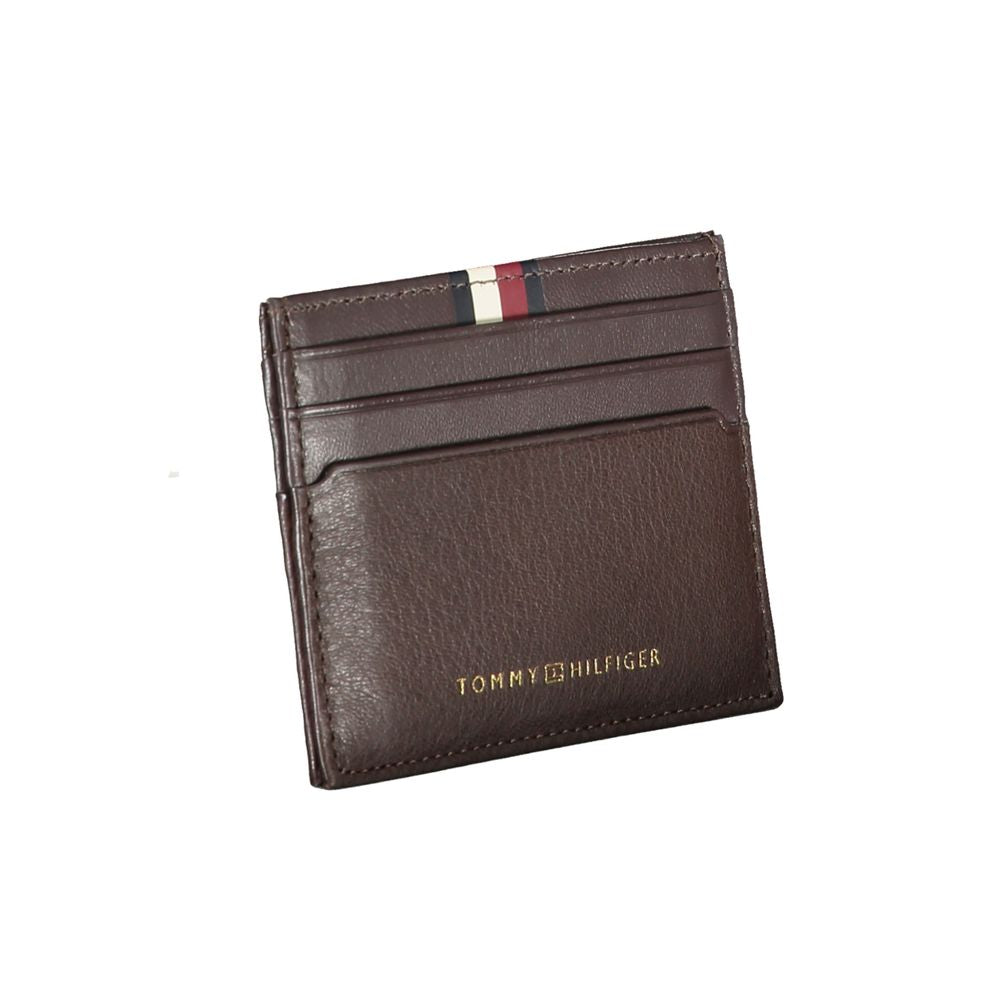 Tommy Hilfiger brun läderplånbok för män