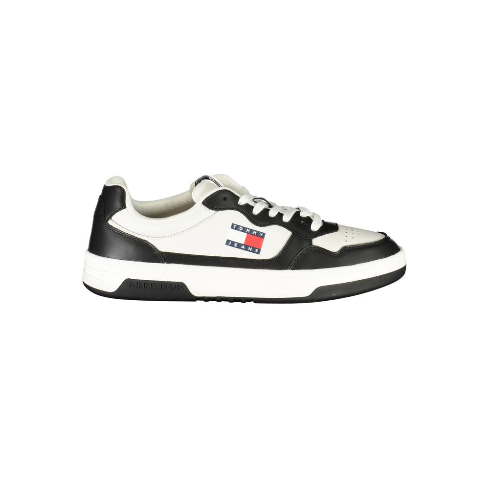 Tommy Hilfiger svarta lädersneakers för män