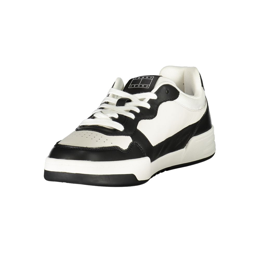 Tommy Hilfiger svarta lädersneakers för män