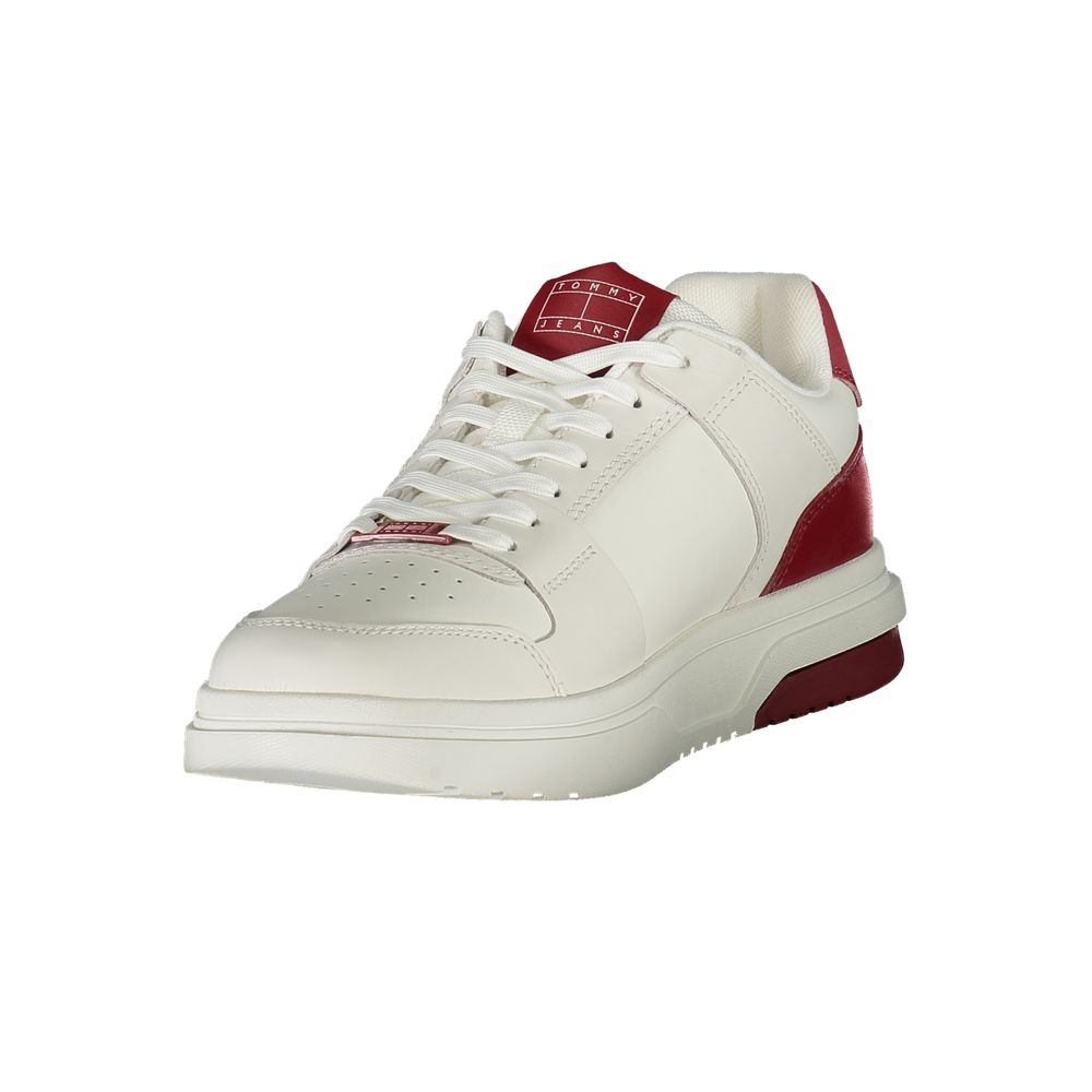 Tommy Hilfiger Röda Läder Herr Sneaker