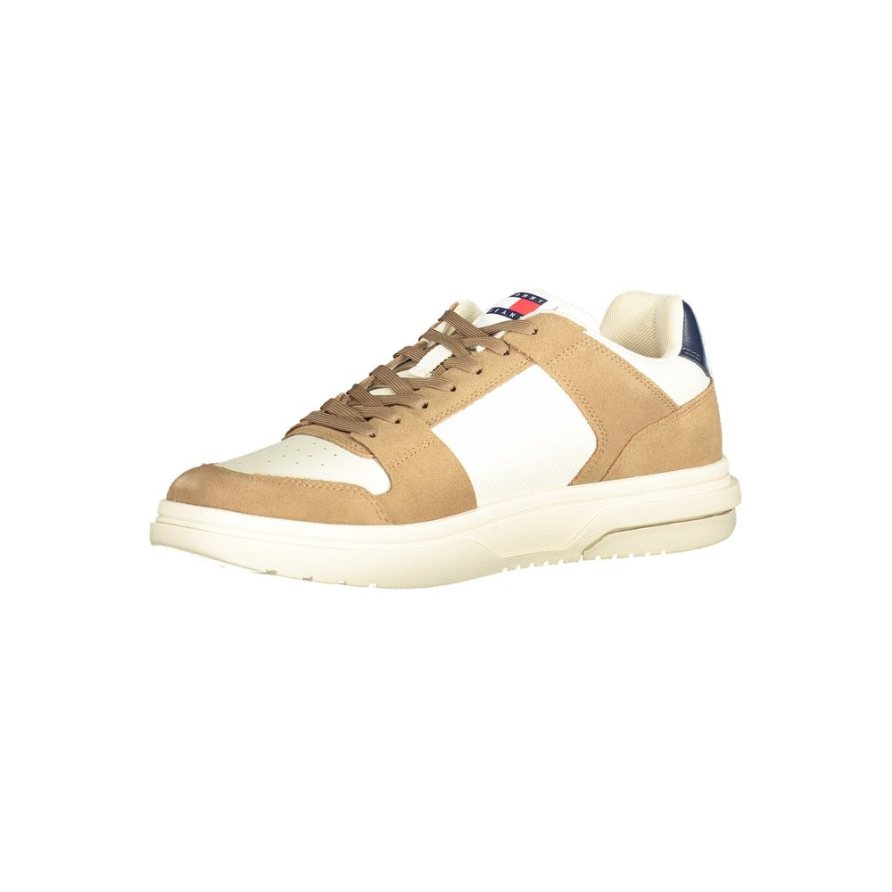 Tommy Hilfiger Beige Läder Herr Sneaker